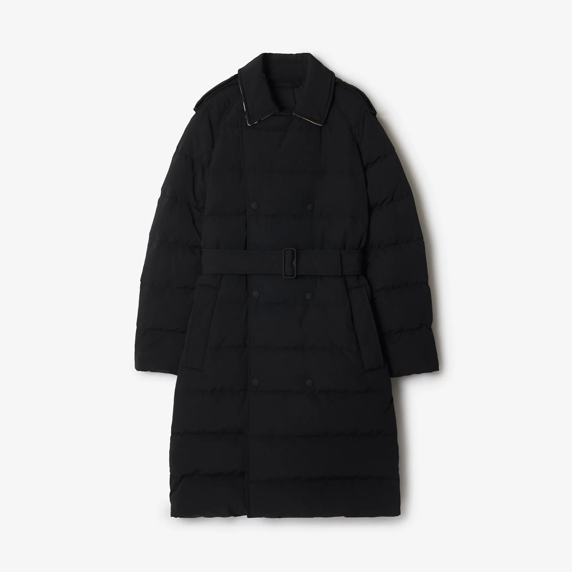 Online Burberry Mid-length Nylon Kent Puffer Coat Black/sand