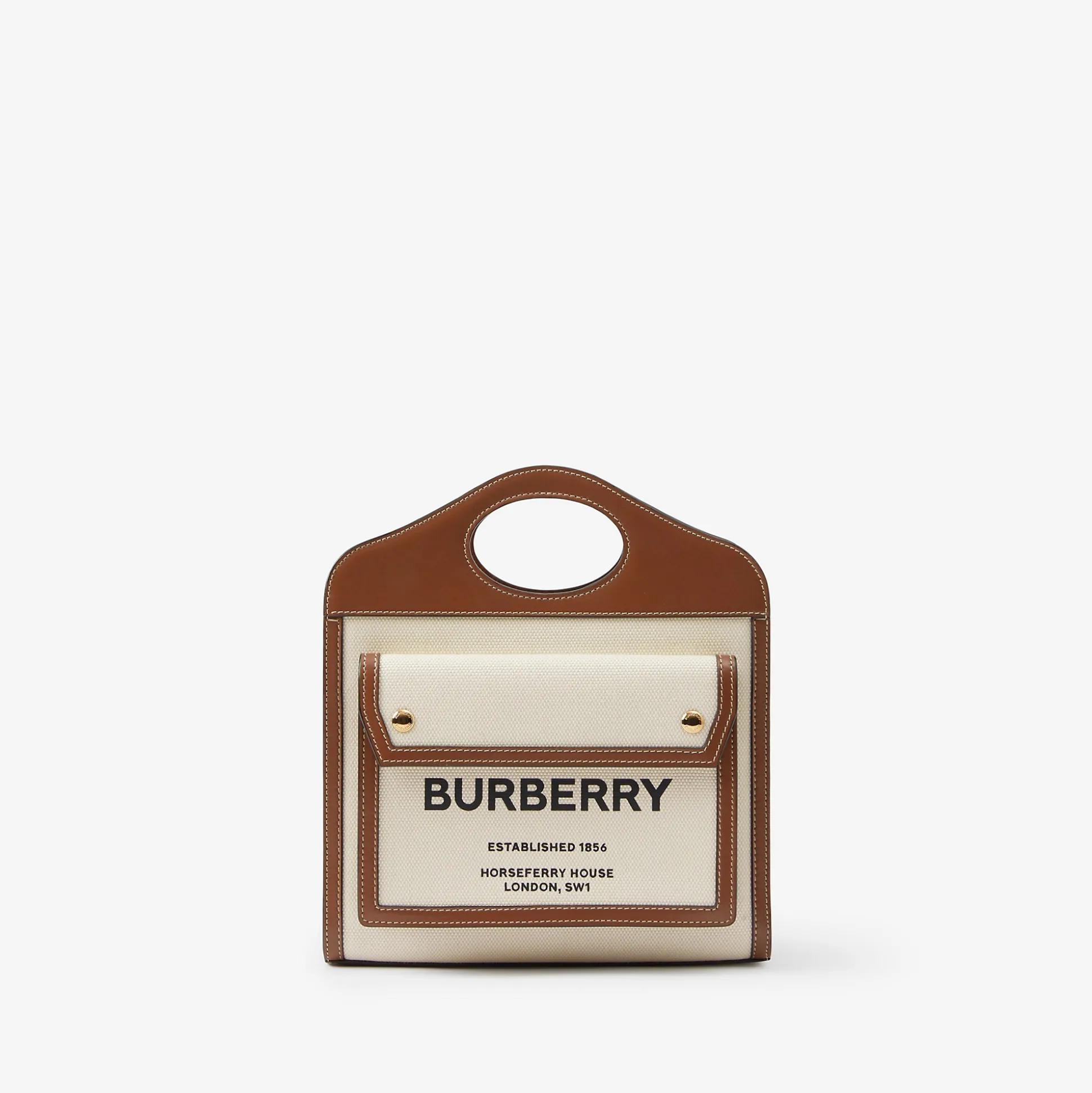 Sale Burberry Mini Pocket Bag Natural/maltbrown