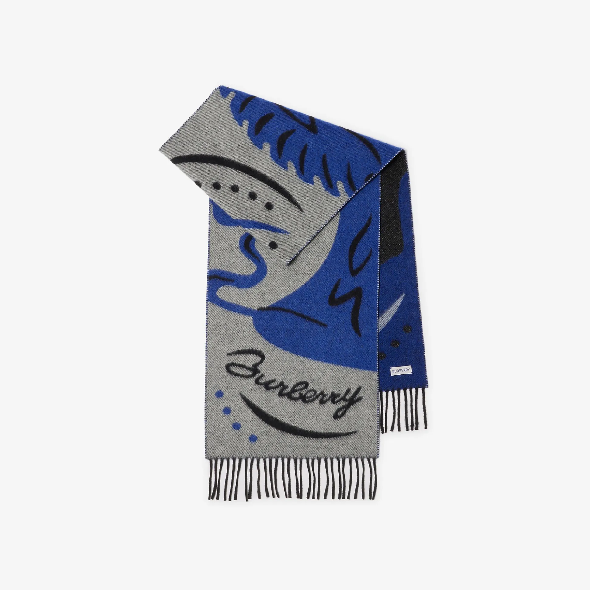 Online Burberry Mirrored Horse Cashmere Scarf Polar