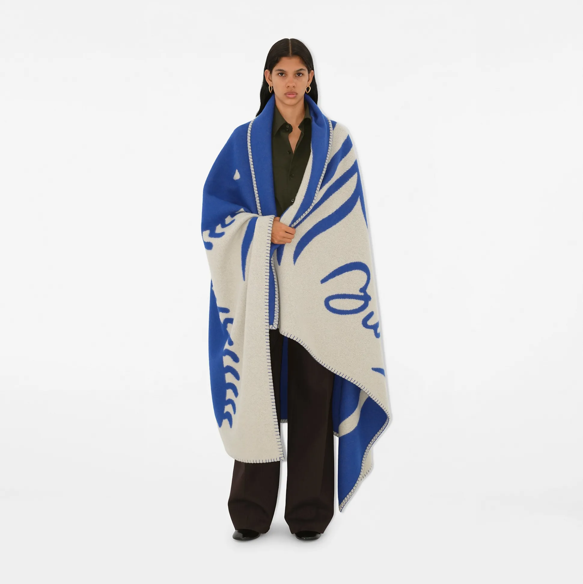 Best Burberry Mirrored Horse Wool Cashmere Blanket Polar