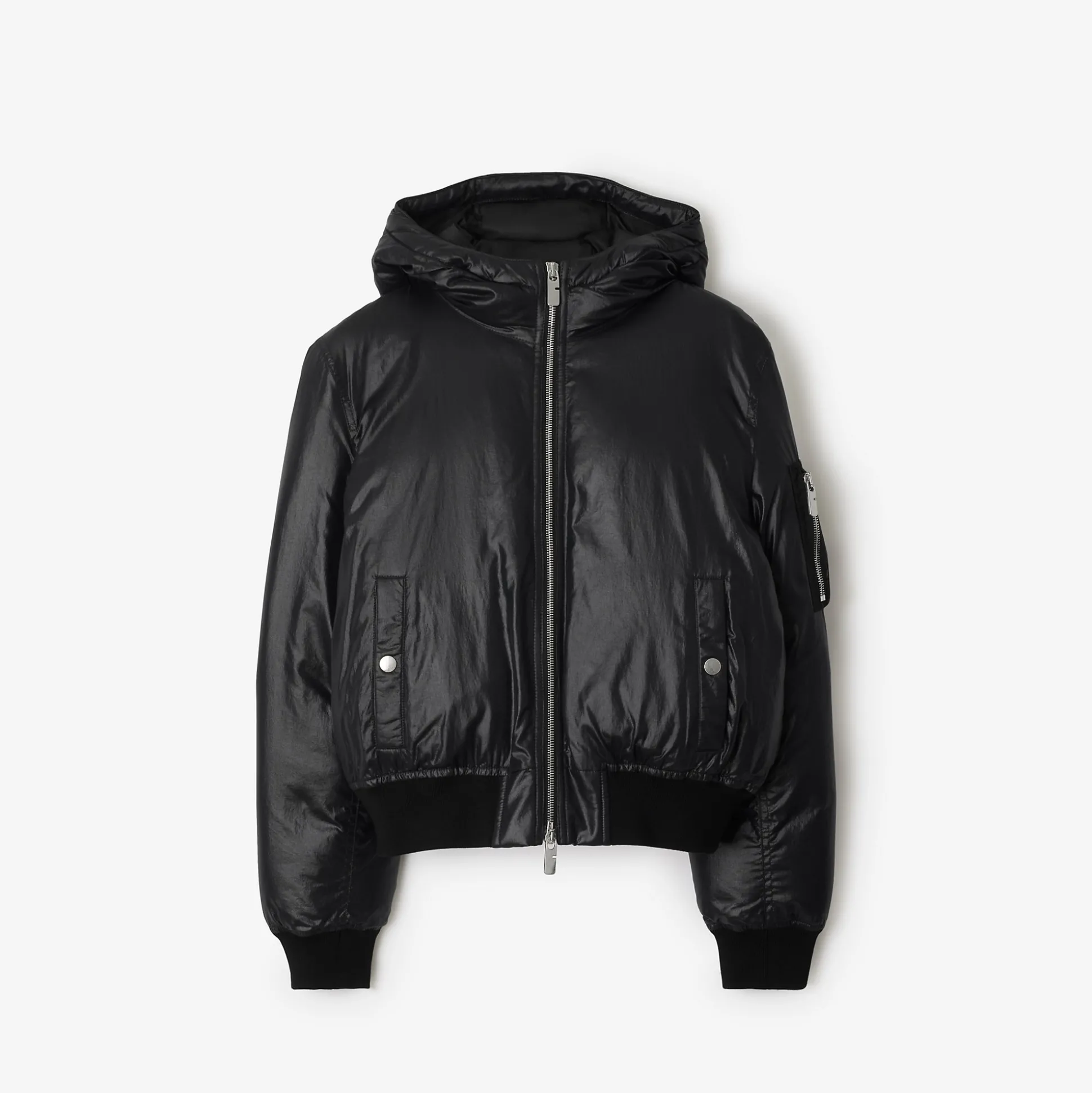 Online Burberry Nylon Bomber Jacket Black