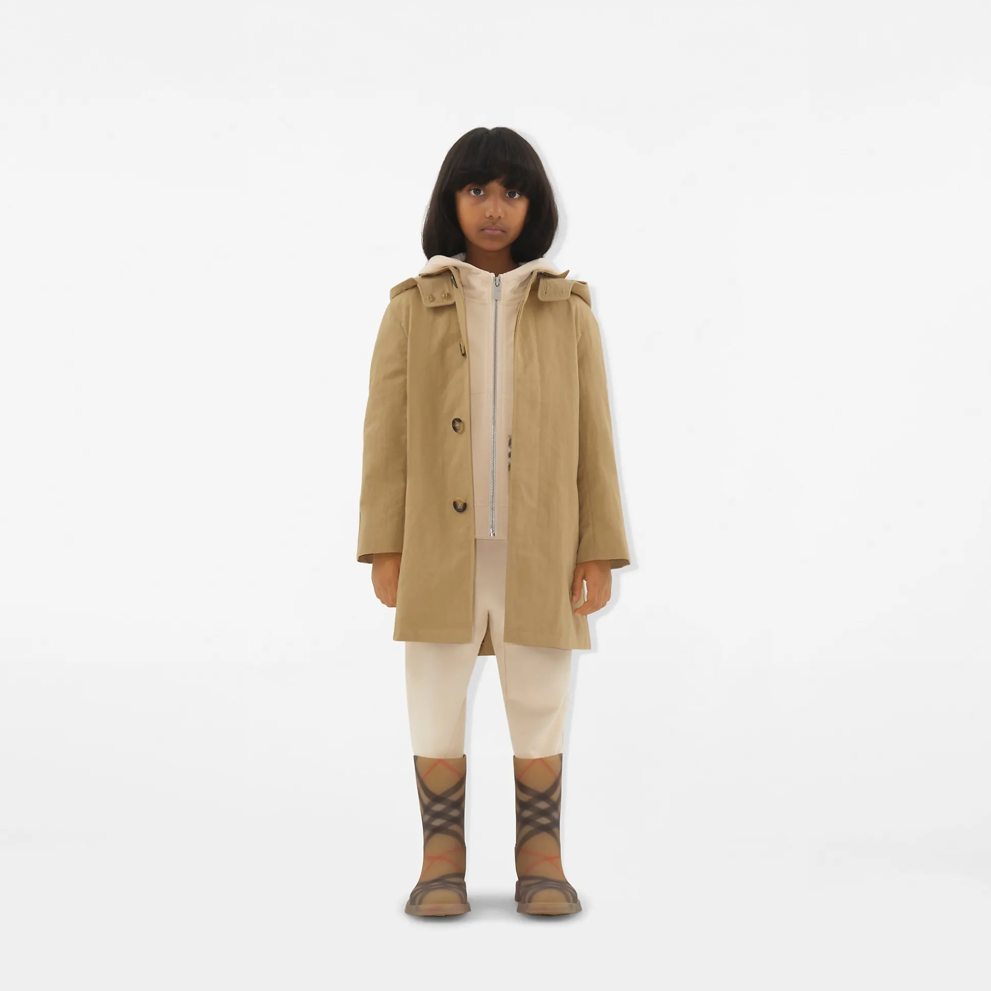 Cheap Burberry Nylon Cotton Car Coat Sand