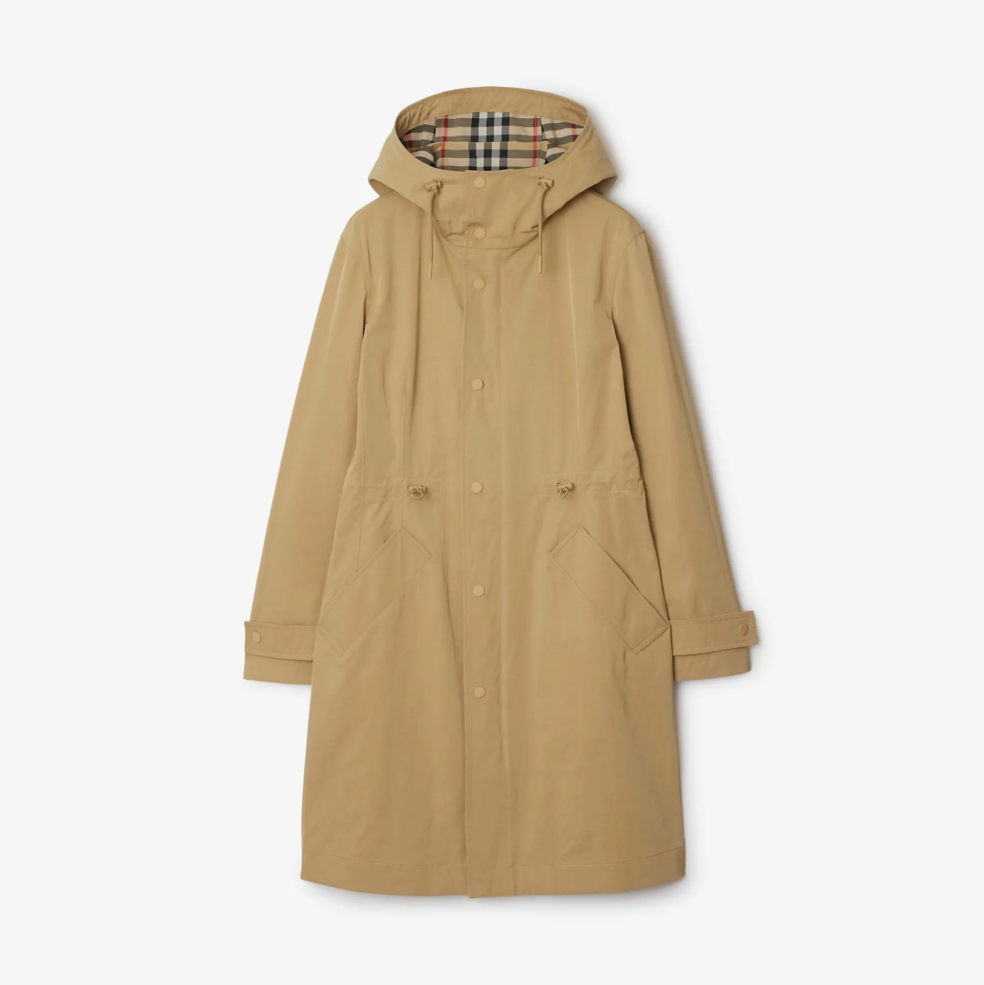 Cheap Burberry Nylon Cotton Whitby Parka Flax