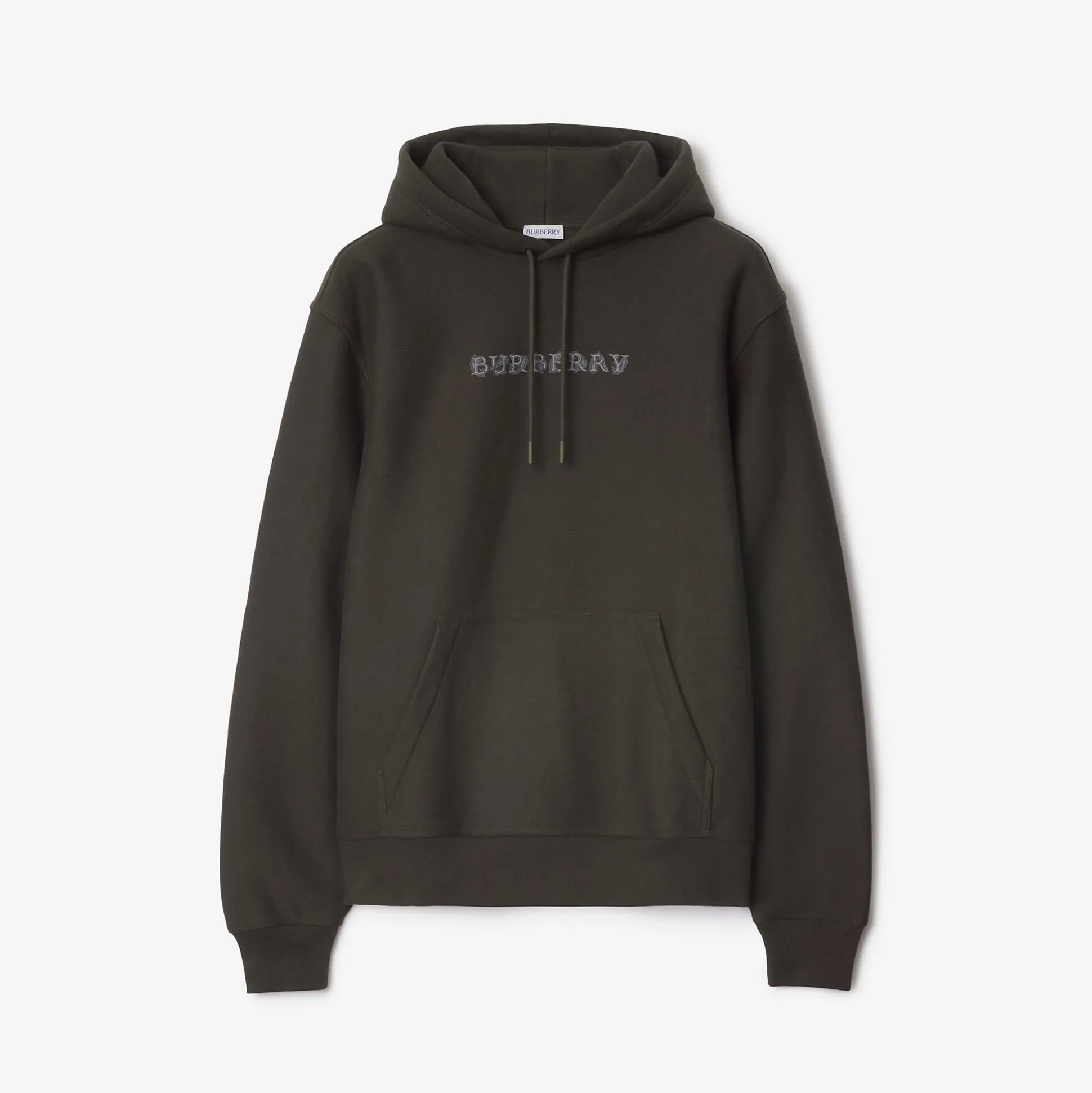 Online Burberry Paisley Logo Cotton Hoodie Shadow