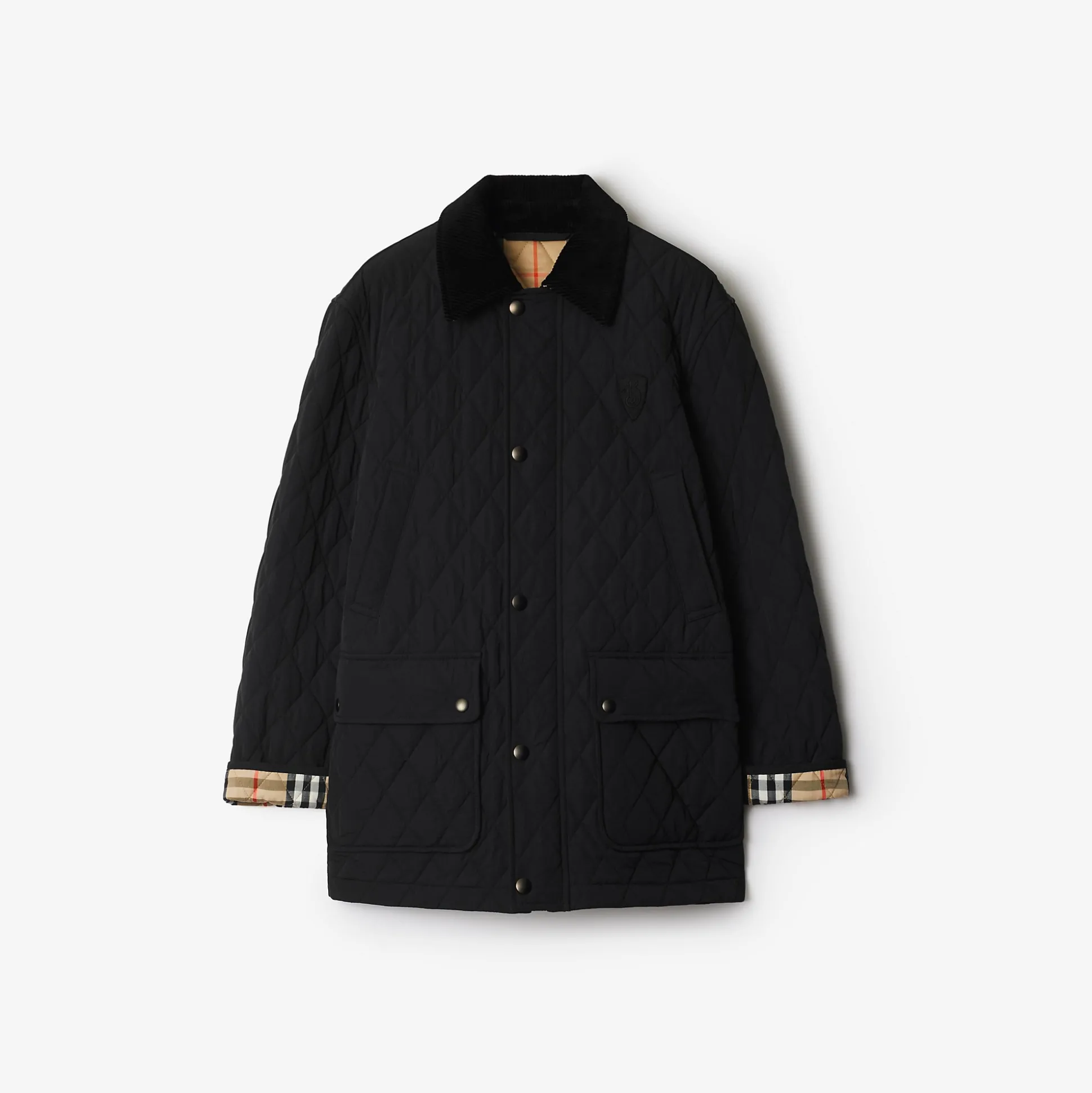 Store Burberry Quilted Nylon Barn Jacket Black/sand