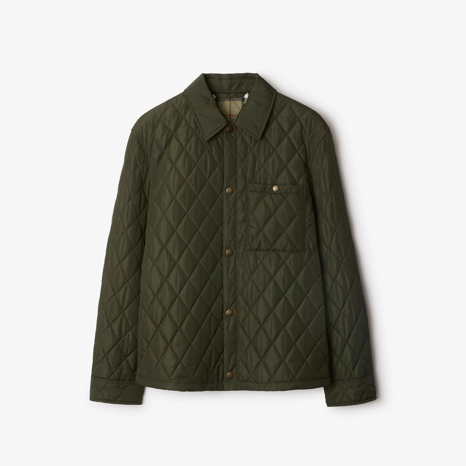 Best Sale Burberry Quilted Nylon Belton Overshirt Shale