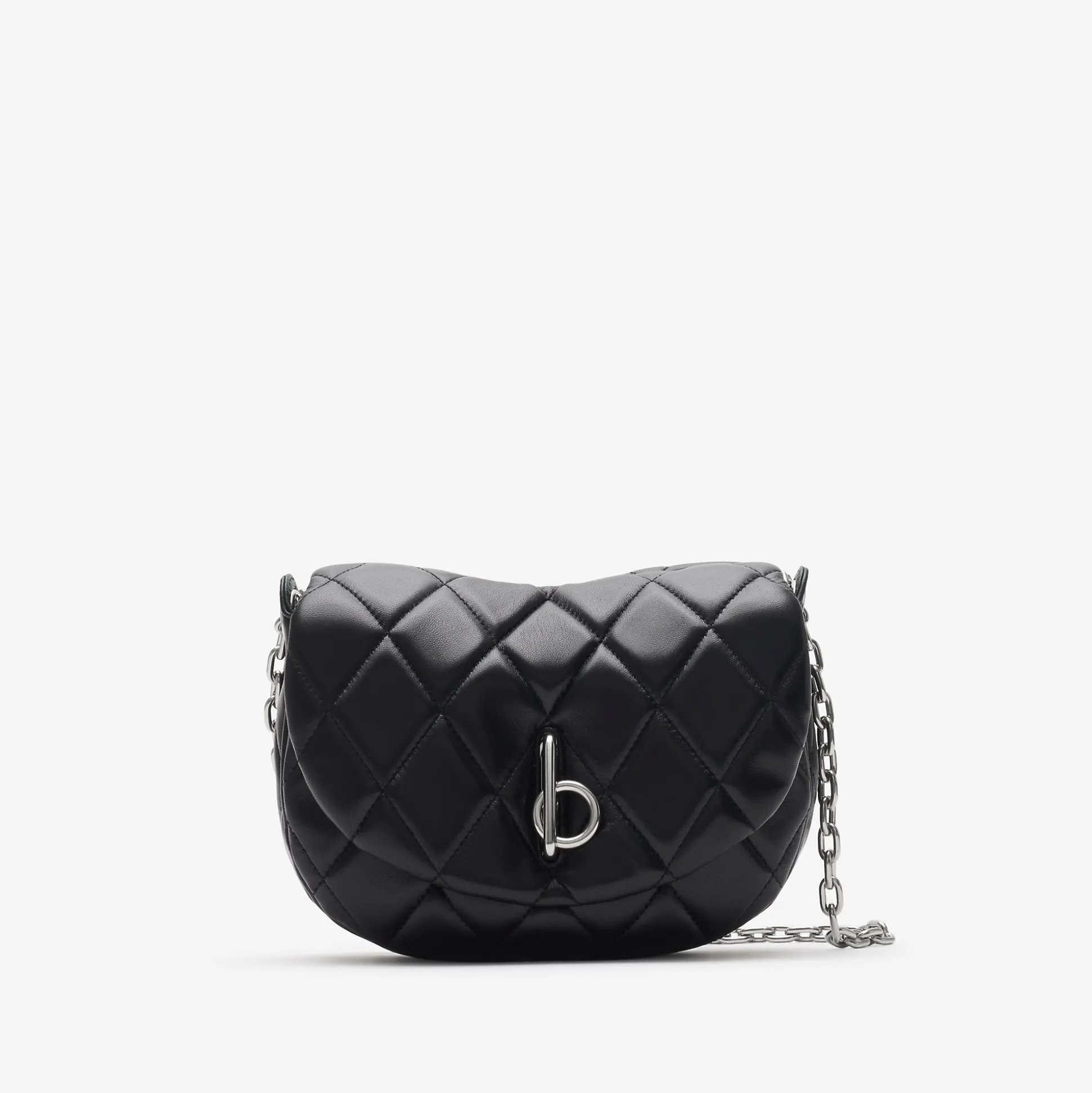 Outlet Burberry Quilted Rocking Horse Bag Black/palladium