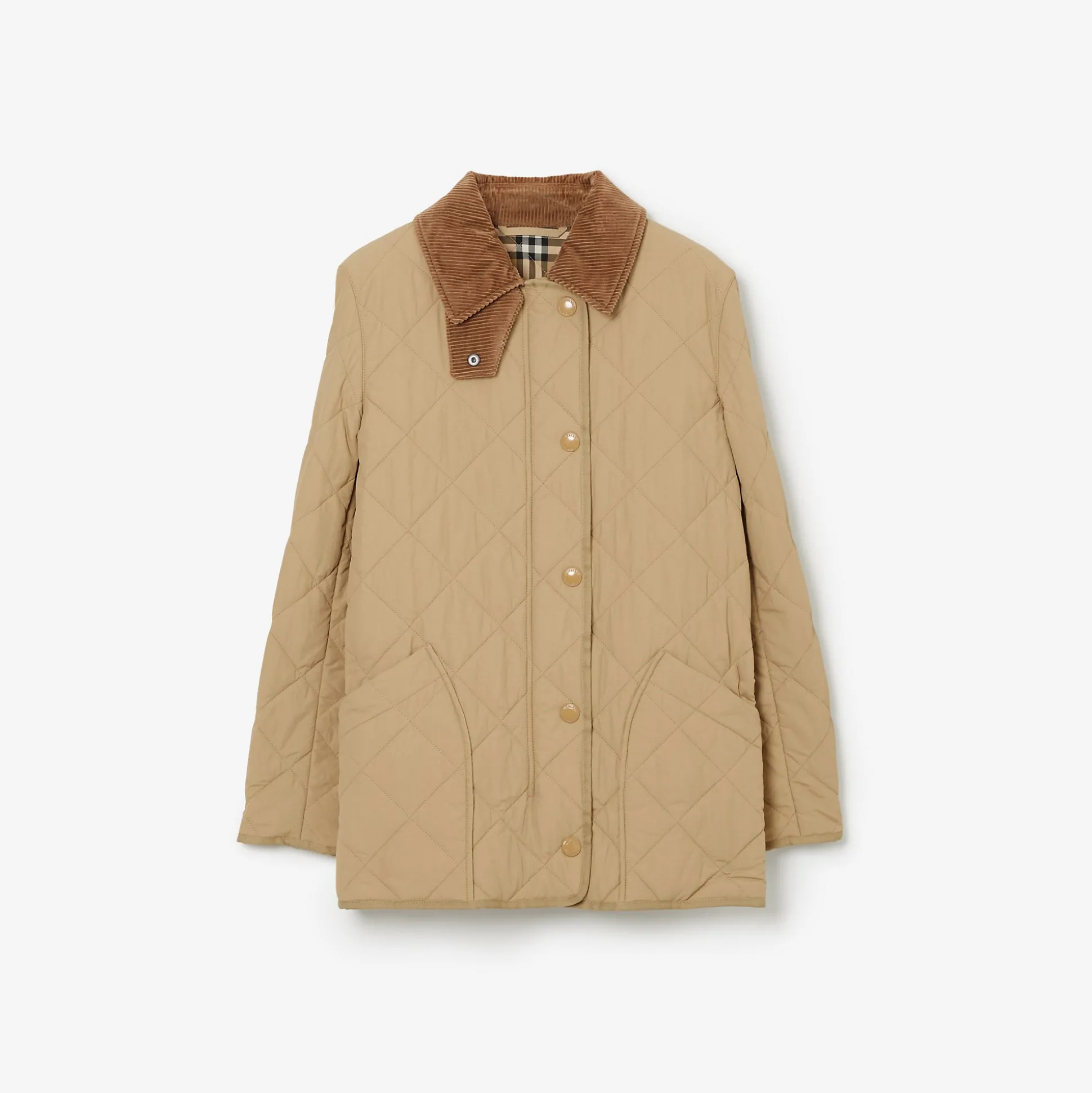 Cheap Burberry Quilted Thermoregulated Barn Jacket Honey