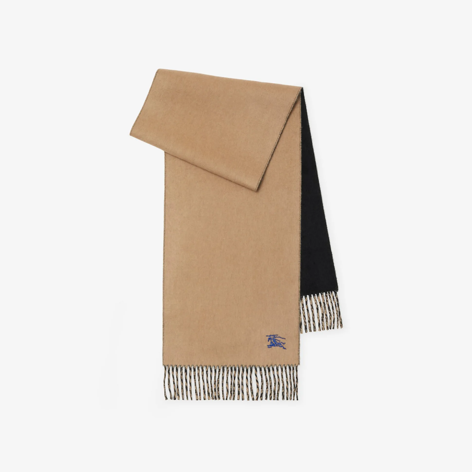 Clearance Burberry Reversible Cashmere Scarf Camel/black