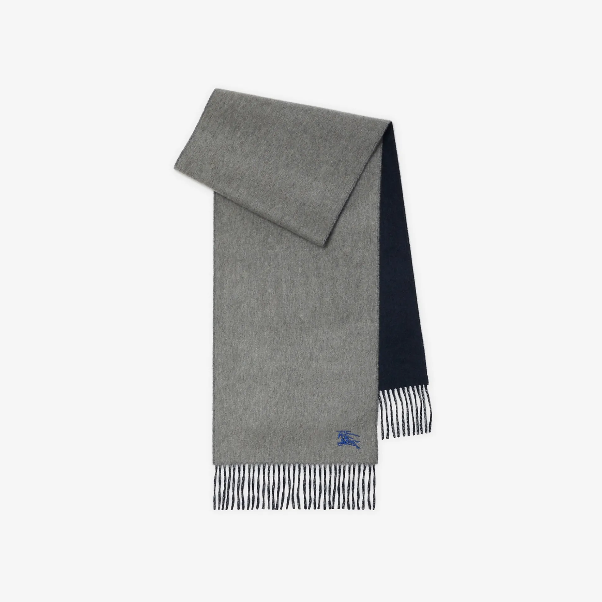 Fashion Burberry Reversible Cashmere Scarf Grey/navy