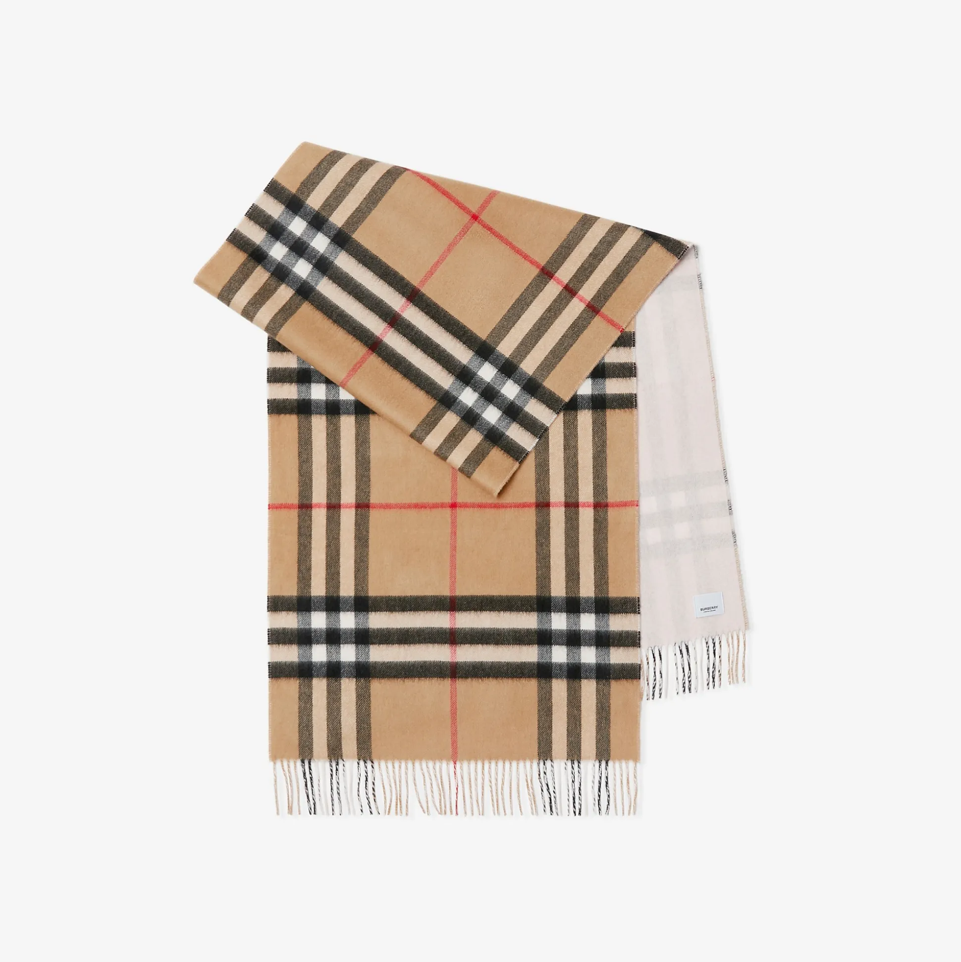 Online Burberry Reversible Check Cashmere Scarf Frostedpink