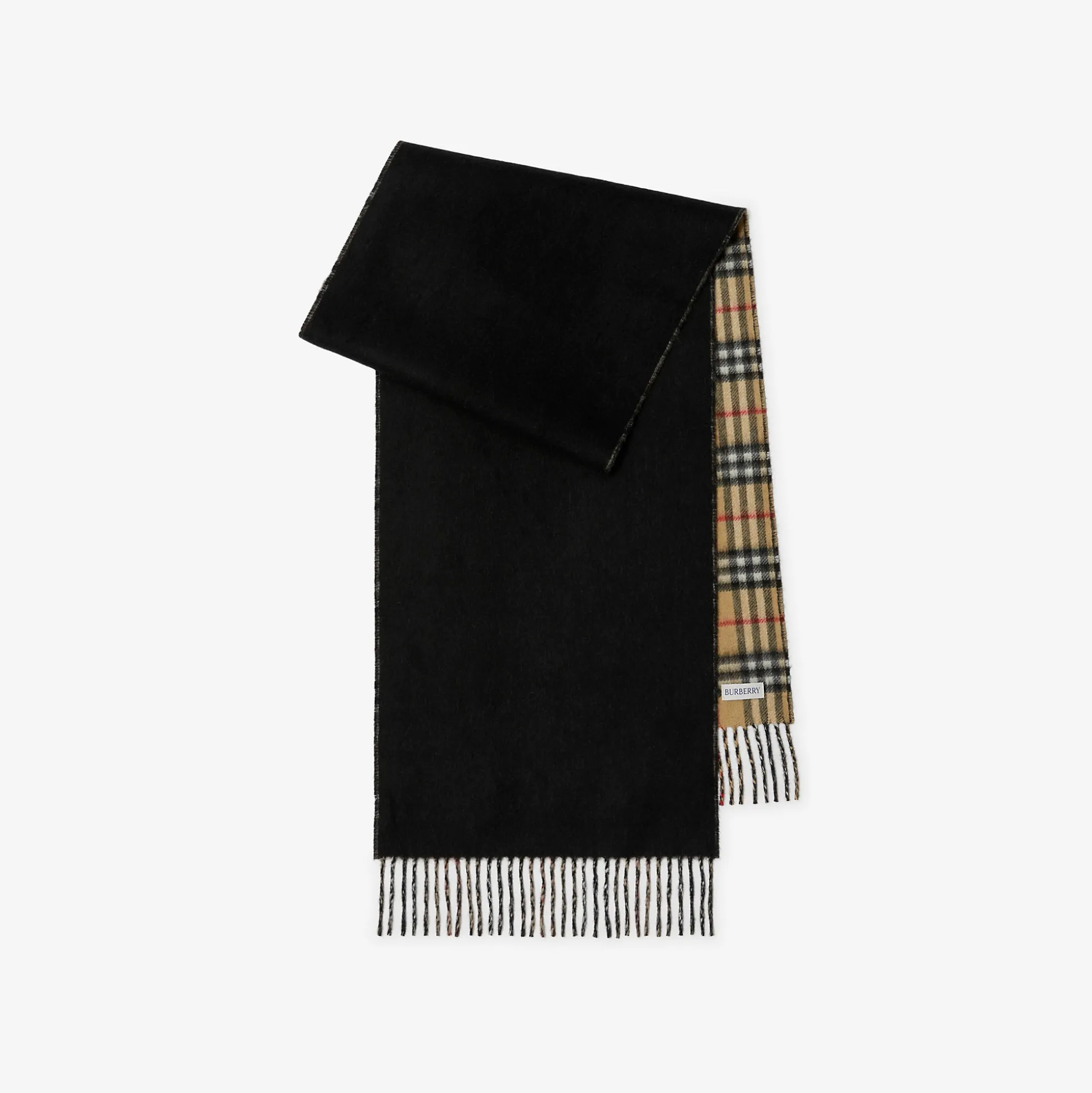 Best Burberry Reversible Check Cashmere Scarf Archivebeige/black