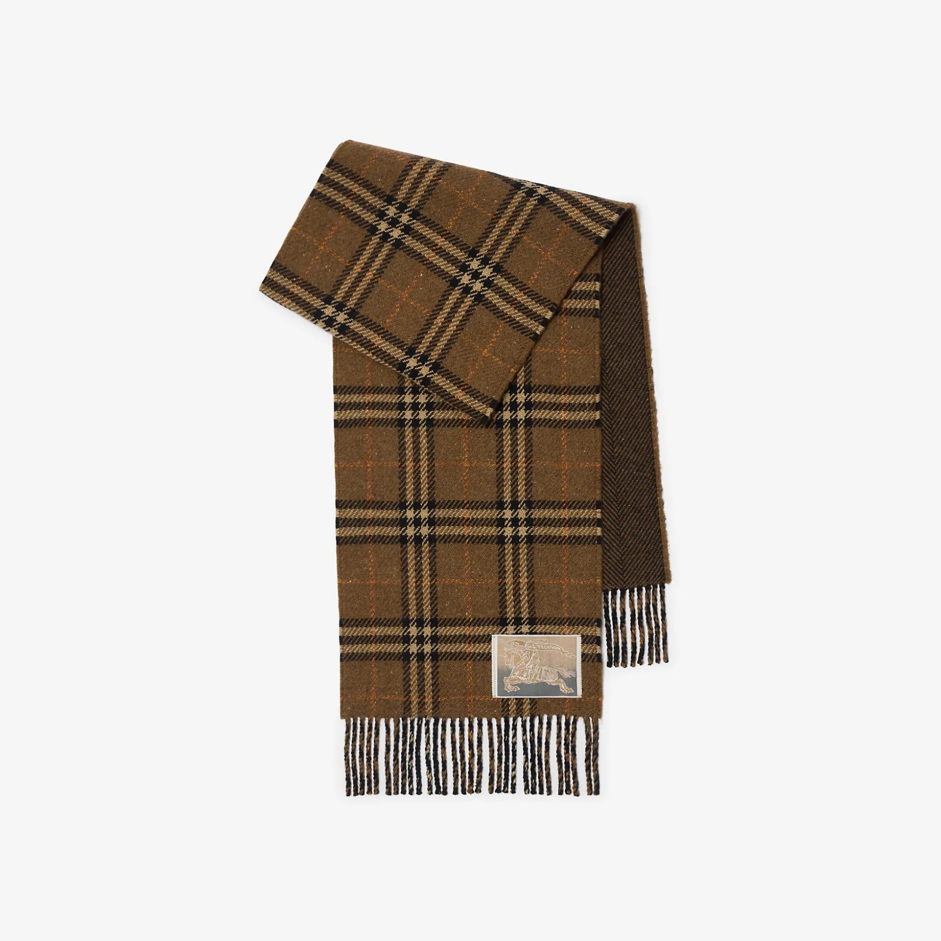 Best Burberry Reversible Check Cashmere Wool Scarf Shrew