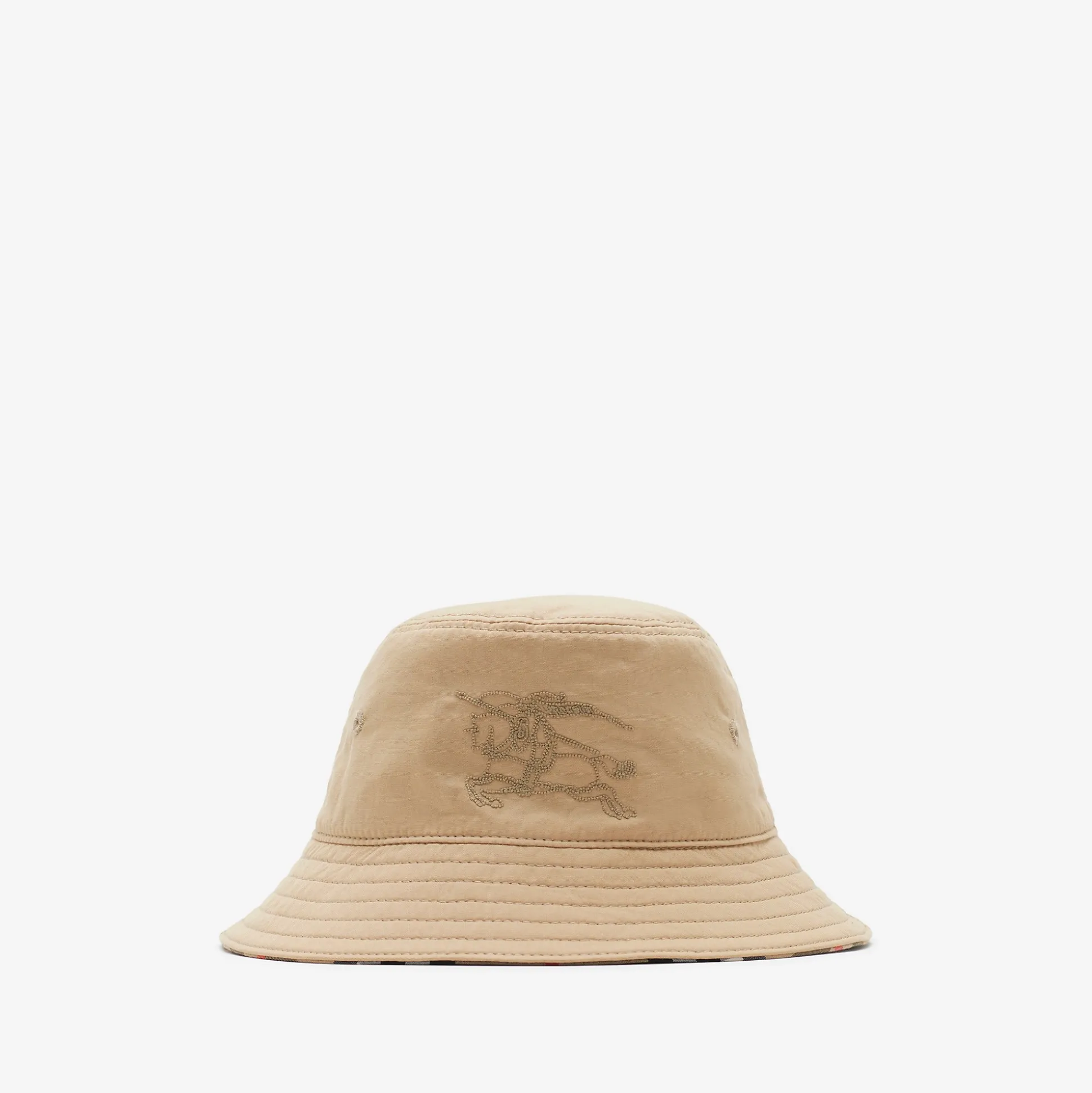 Fashion Burberry Reversible Cotton Bucket Hat Sand