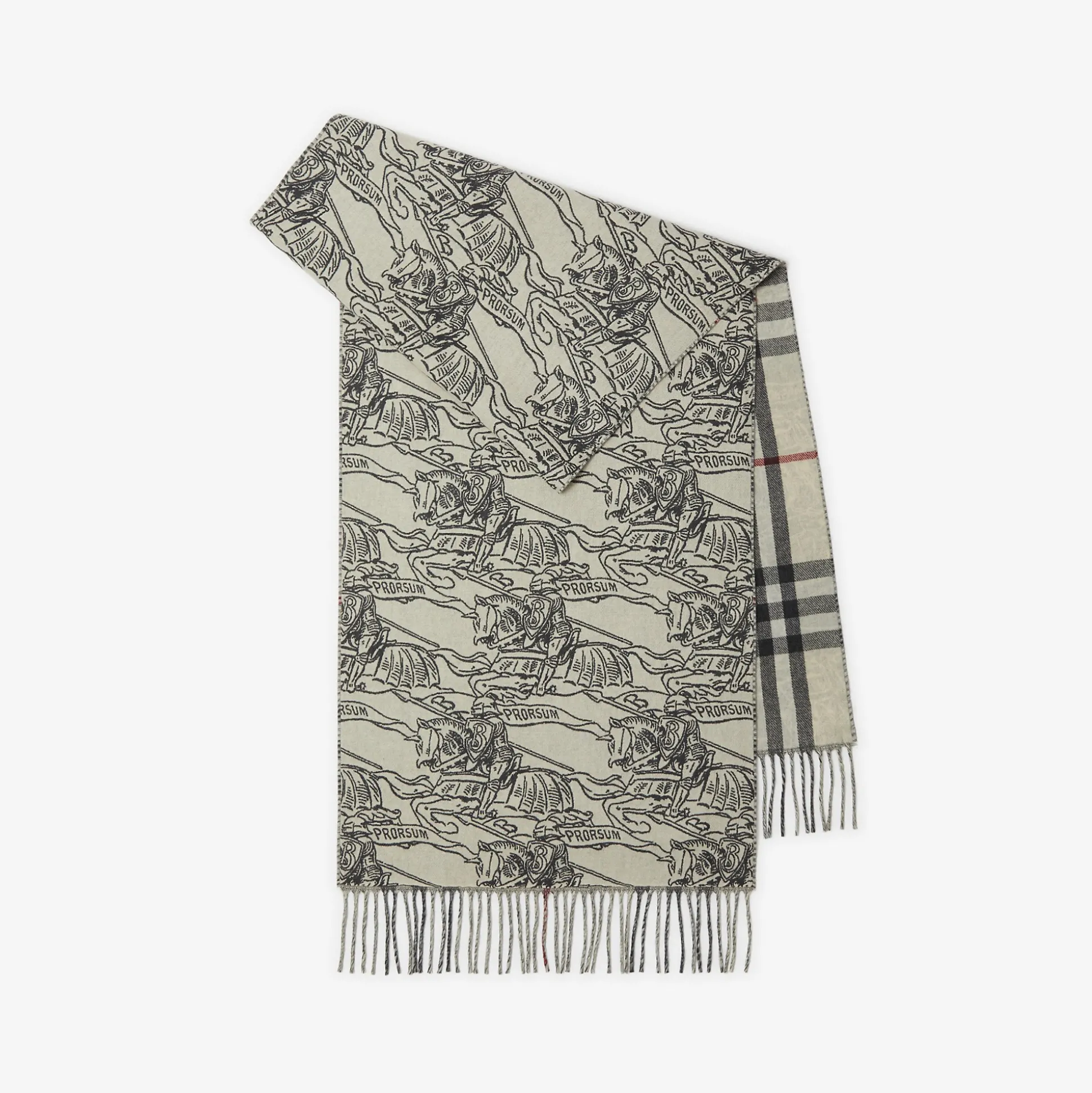 Flash Sale Burberry Reversible EKD Cashmere Scarf Stone