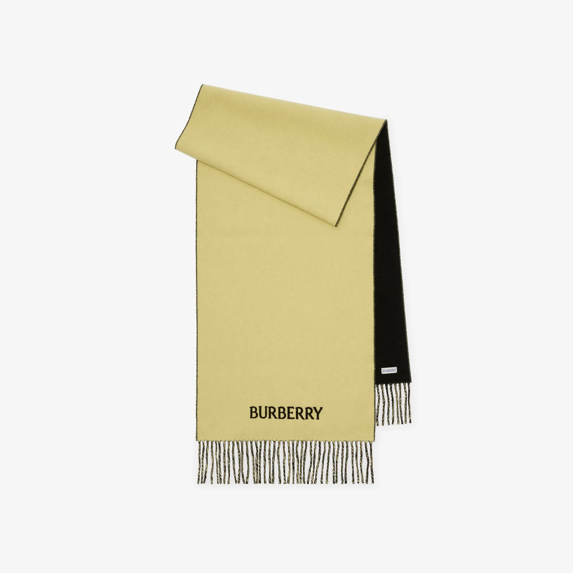 Store Burberry Reversible EKD Cashmere Scarf Straw