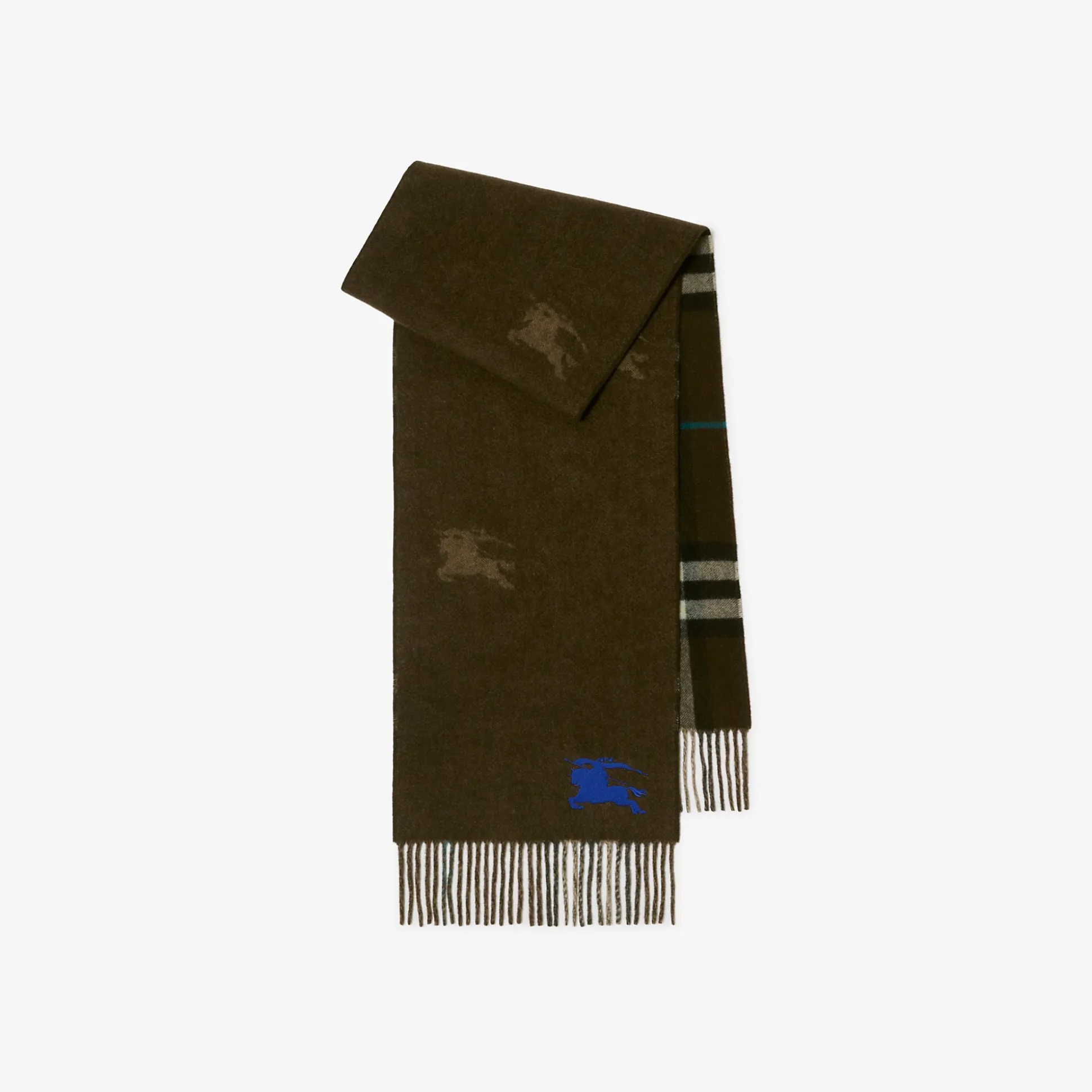 Online Burberry Reversible EKD Check Cashmere Scarf Snug