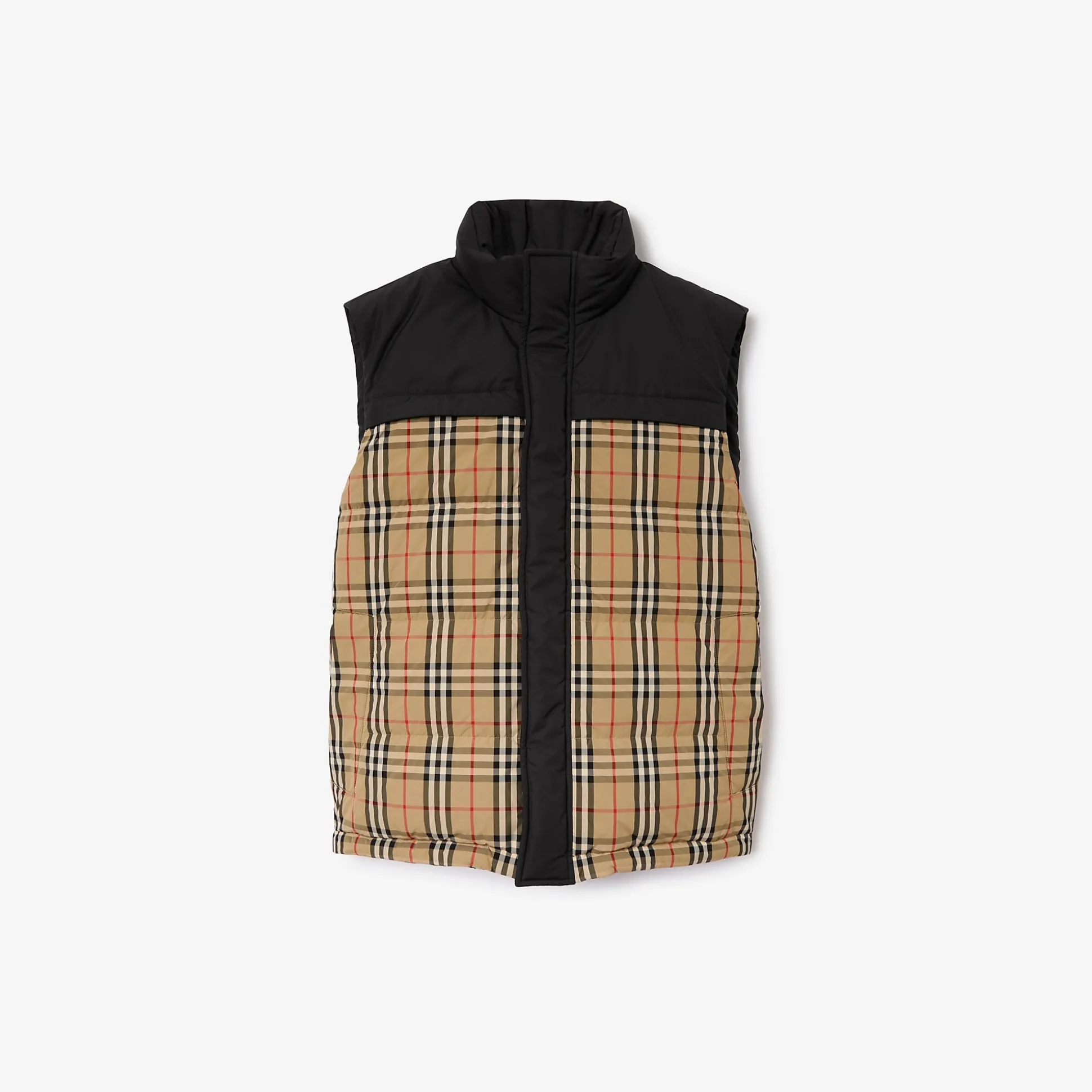 Fashion Burberry Reversible Puffer Gilet Archivebeige