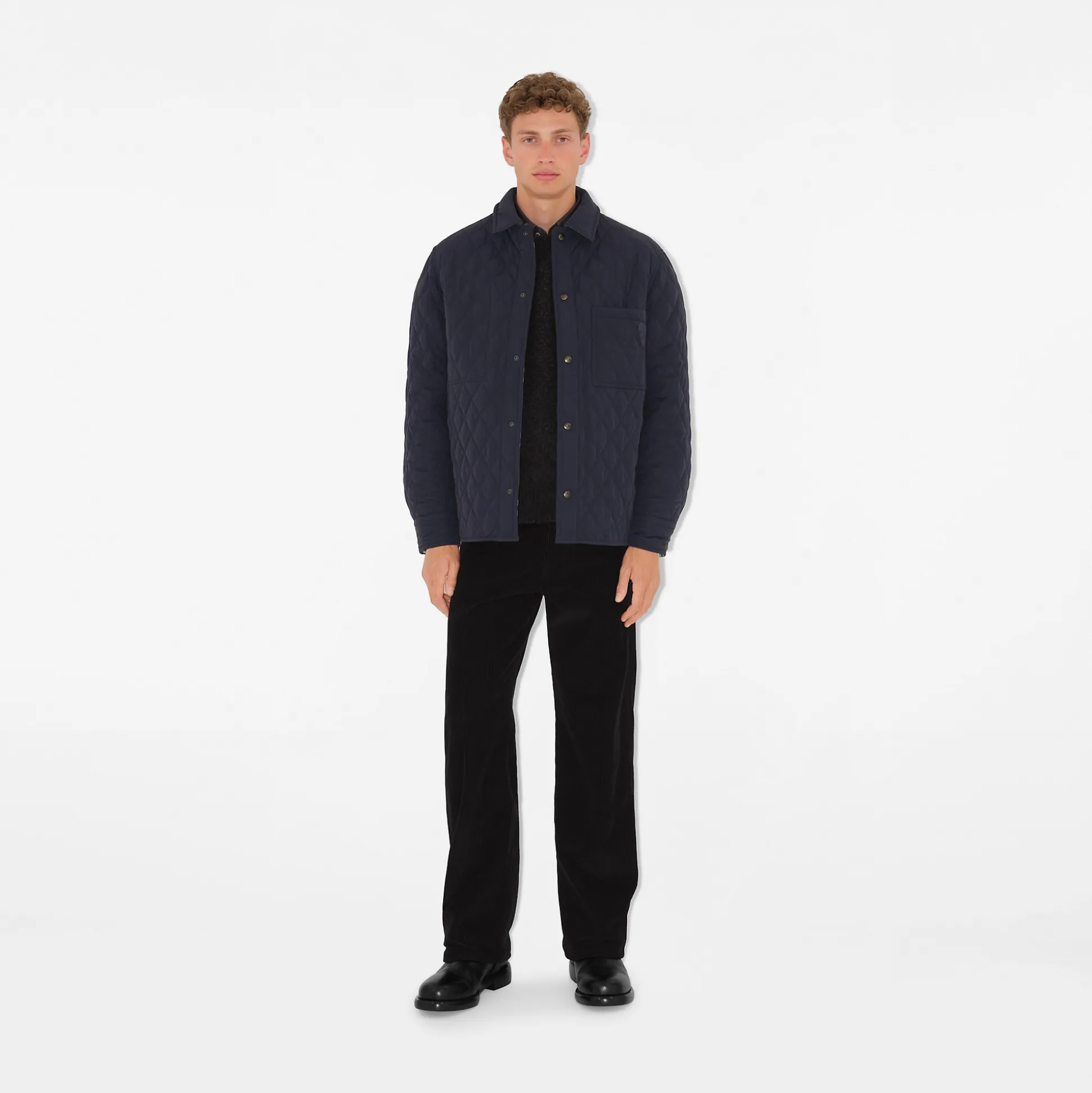 Cheap Burberry Reversible Quilted Nylon Brighton Overshirt Navy/charcoalmelange