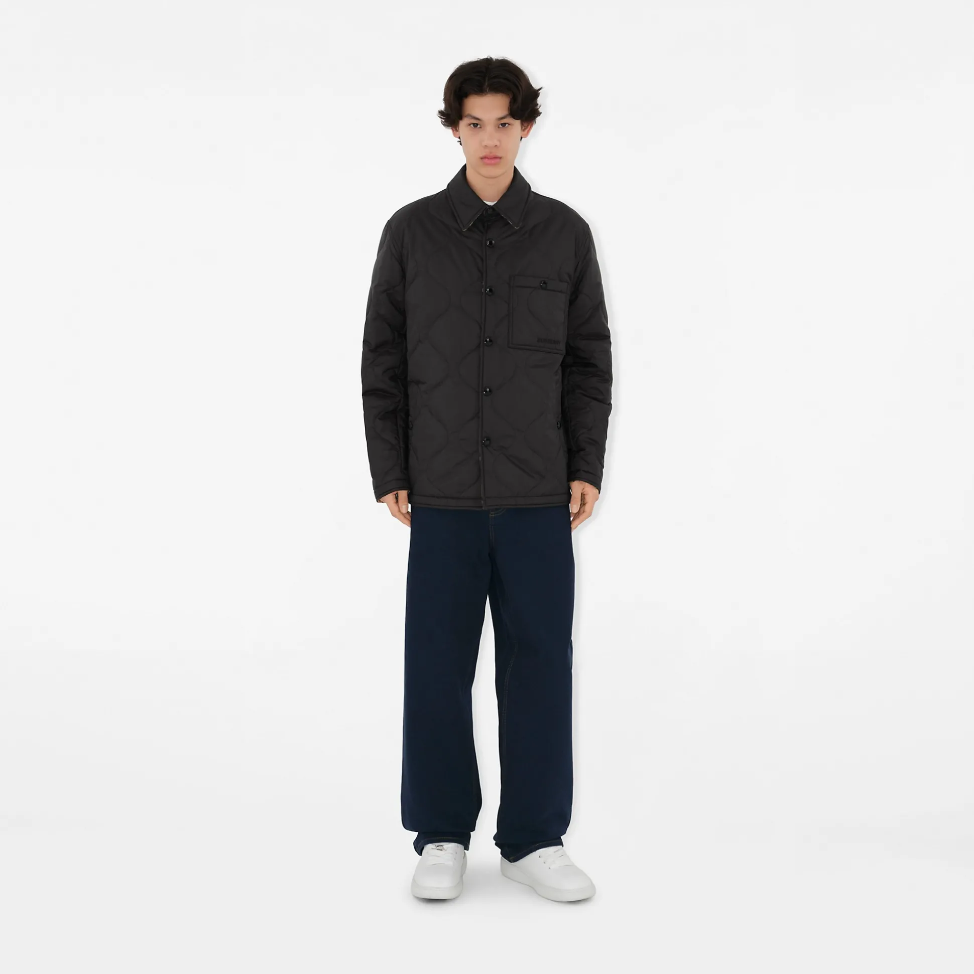 Best Burberry Reversible Thermoregulated Overshirt Black