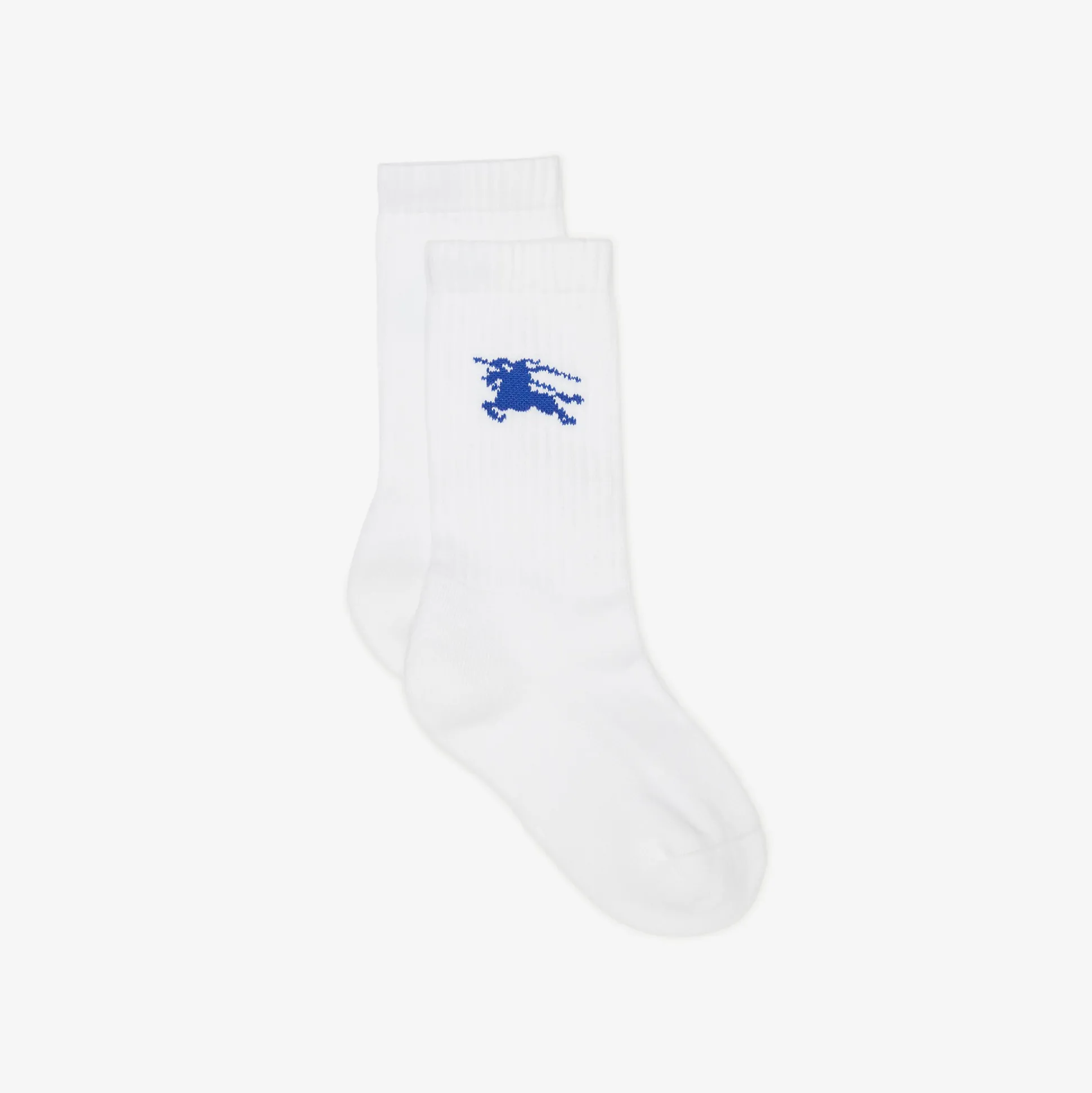 Cheap Burberry Ribbed Cotton Blend Socks White