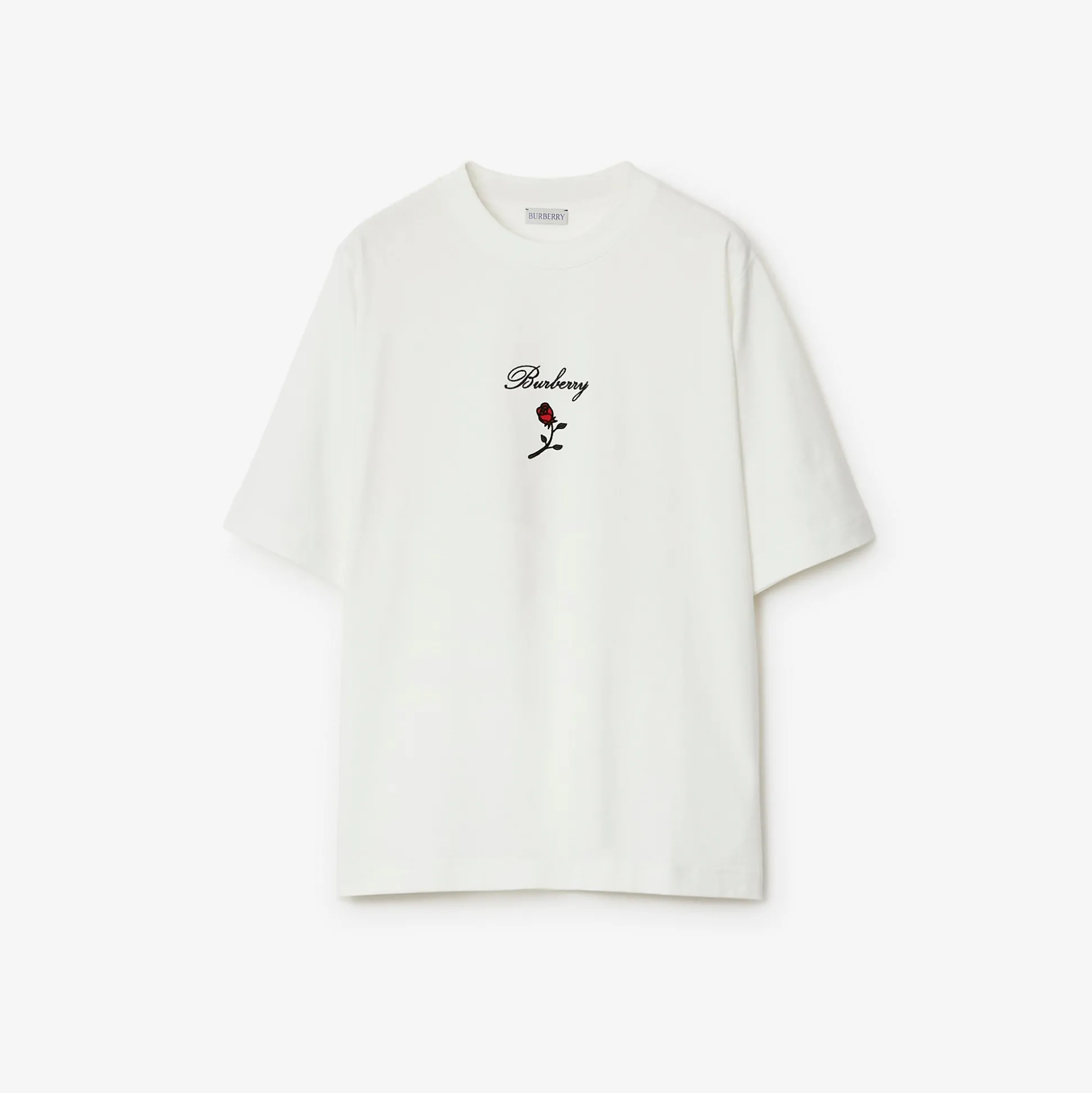 Best Burberry Rose Cotton T-shirt Rain