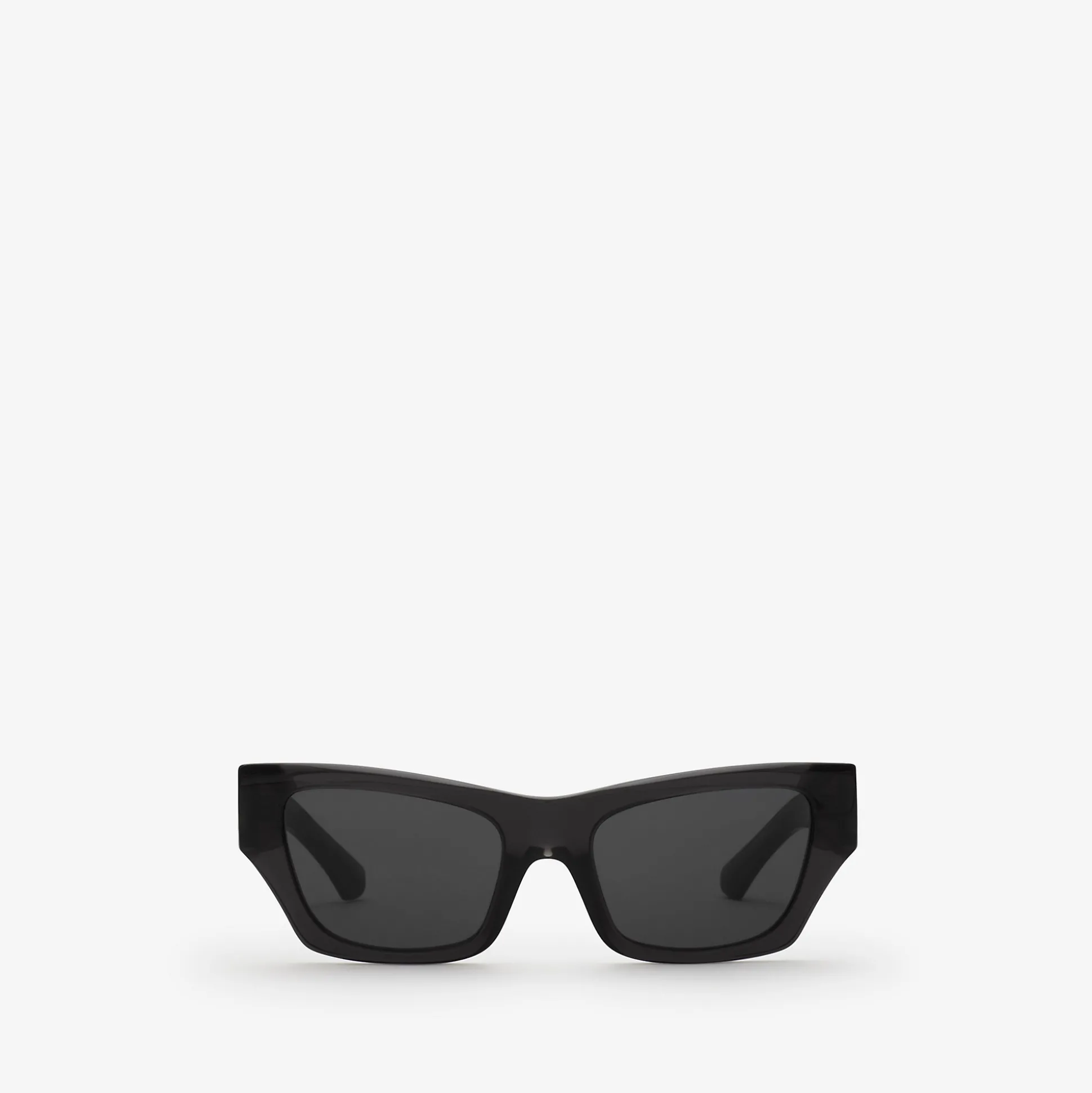 Fashion Burberry Shield Facet Cat-eye Sunglasses​ Transparentblack