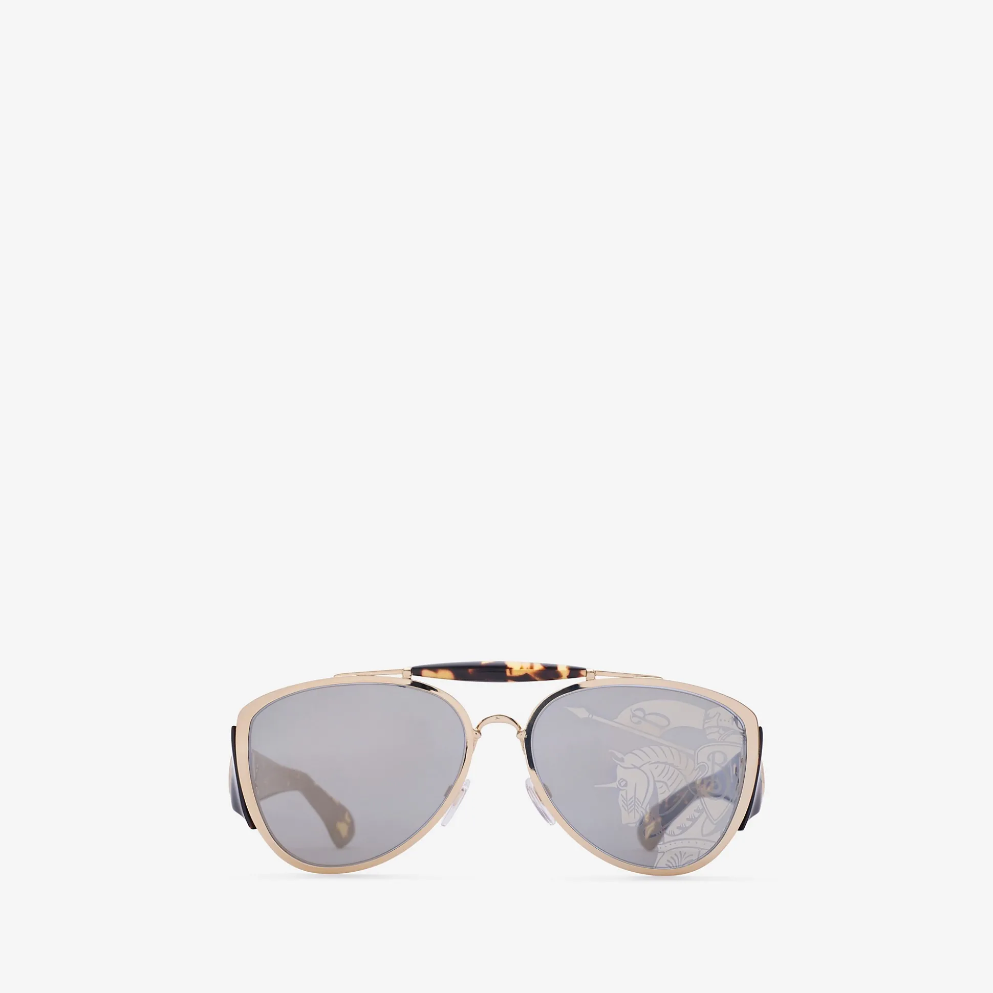 Best Sale Burberry Shield Pilot Sunglasses Classichavana