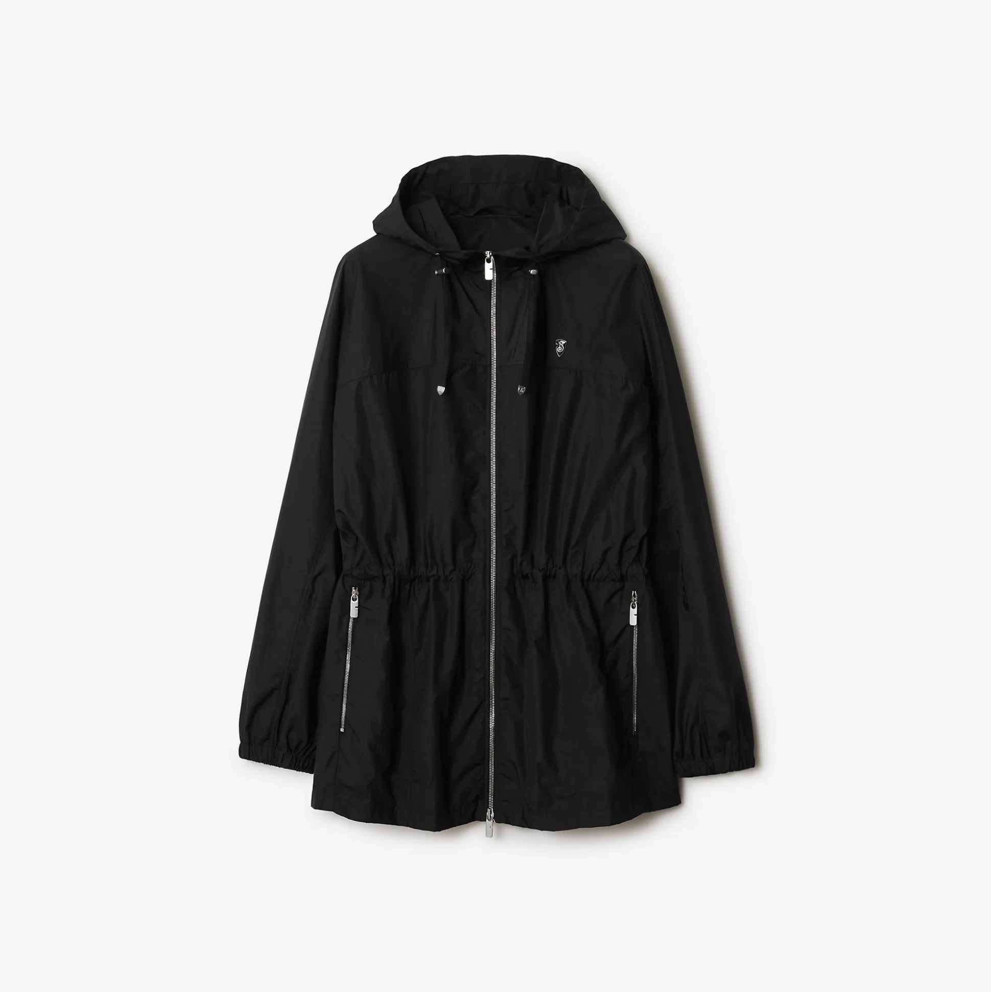 Fashion Burberry Short Nylon Cotton Parka Black