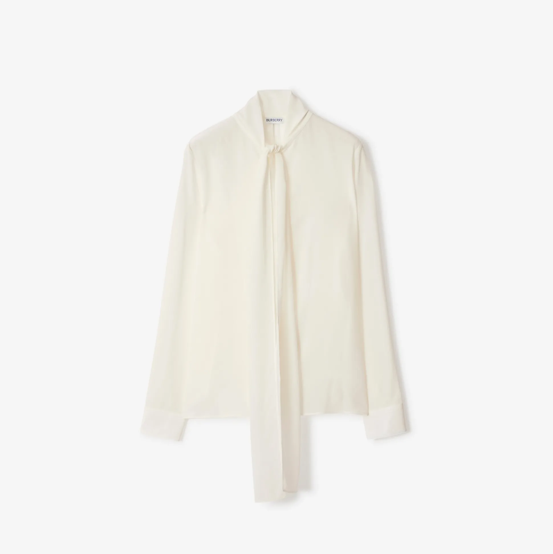 Outlet Burberry Silk Blouse Naturalwhite