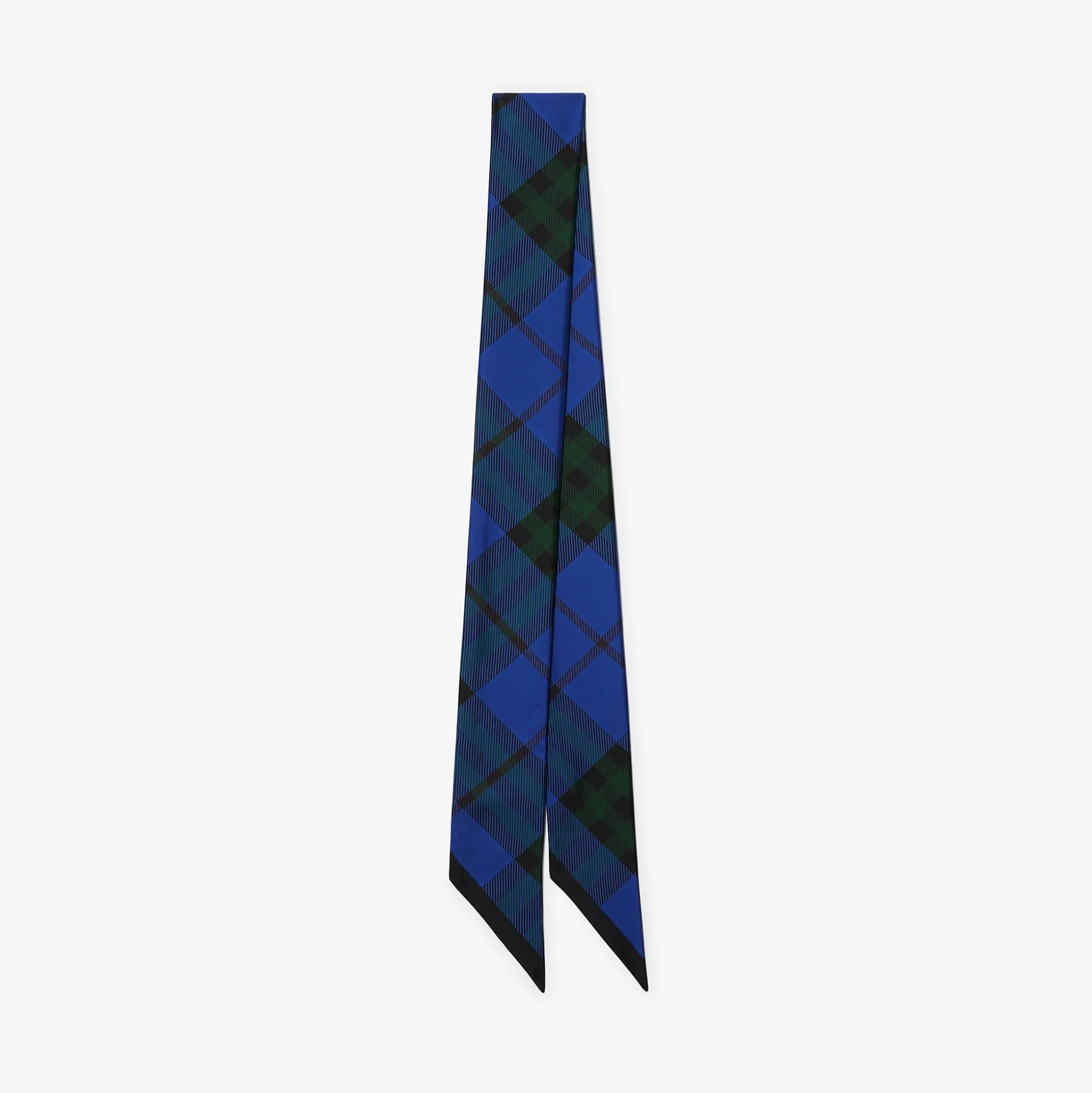 Flash Sale Burberry Skinny Check Silk Scarf Knight