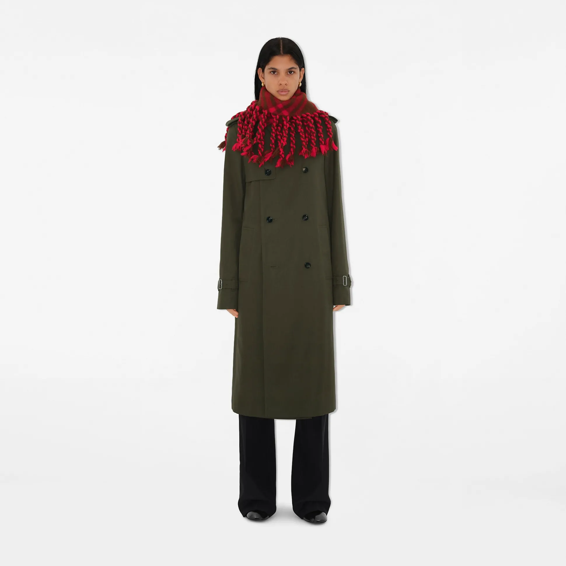 Discount Burberry Skinny Check Wool Scarf Loch