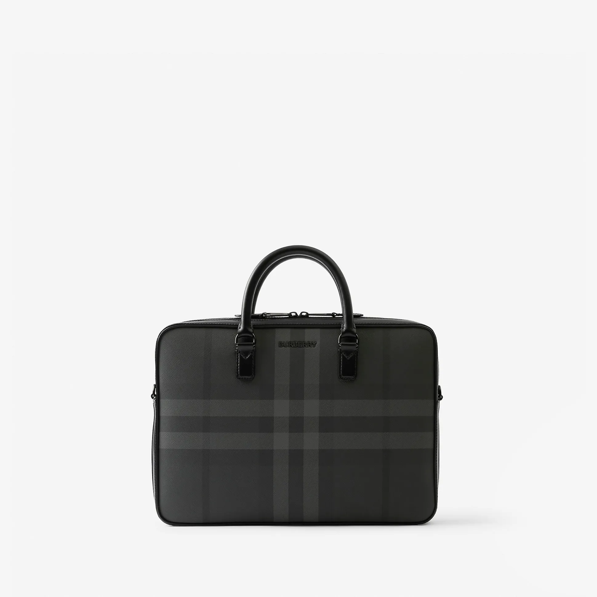 New Burberry Slim Ainsworth Briefcase Charcoal