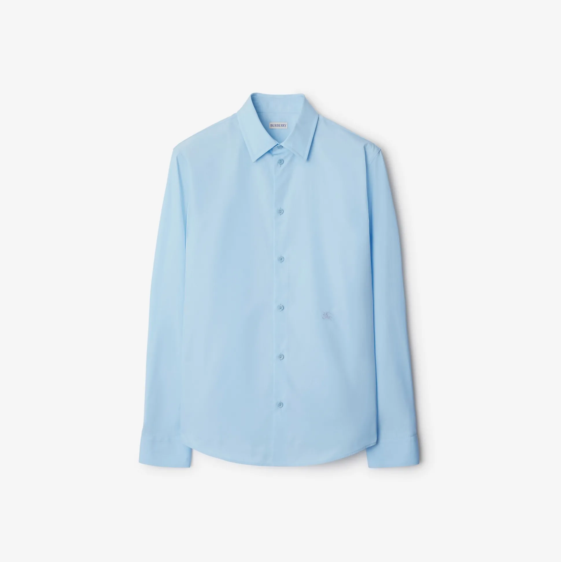 New Burberry Slim Fit Cotton Formal Shirt Neptune