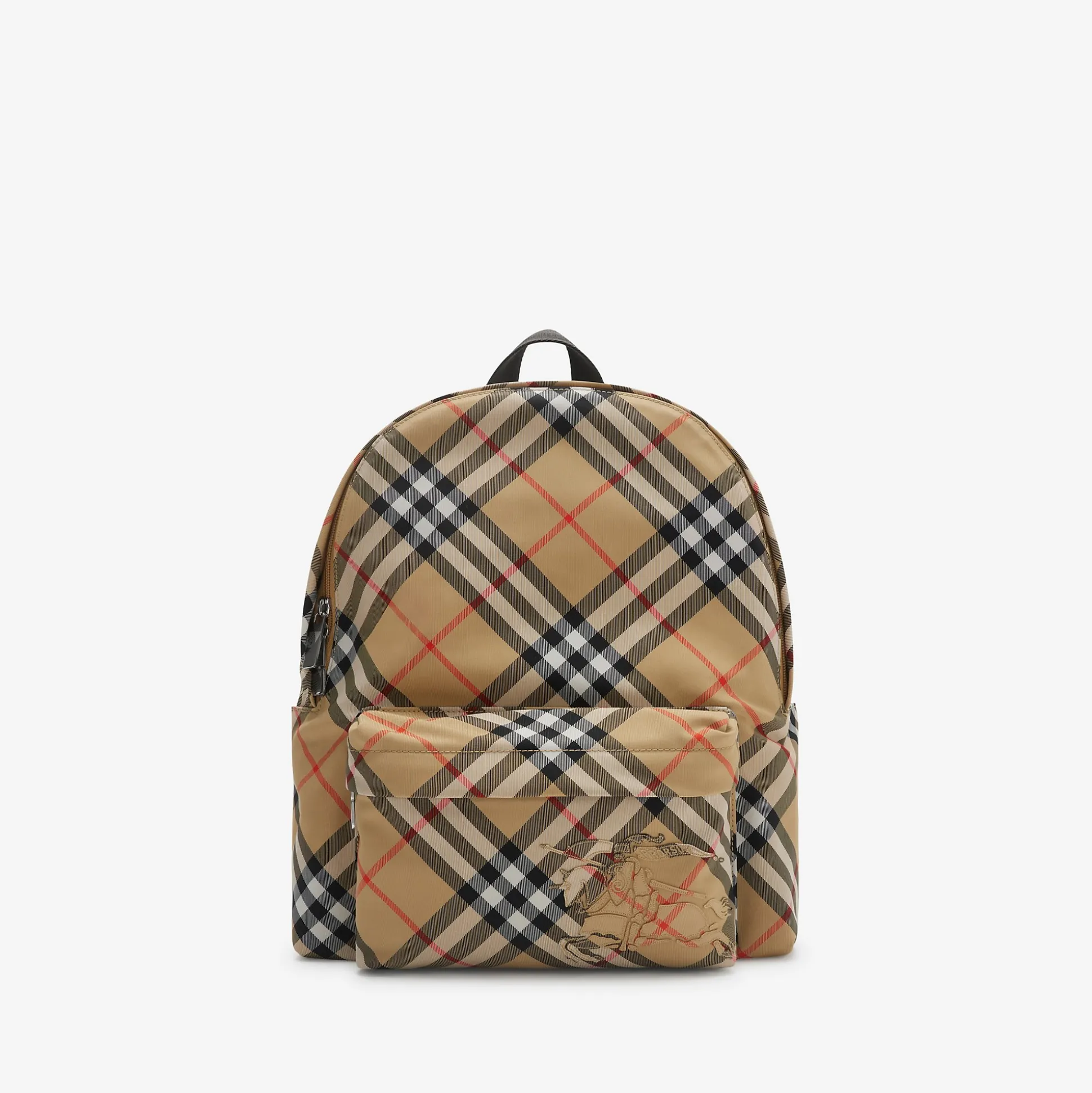 Store Burberry Small Check Backpack Sand