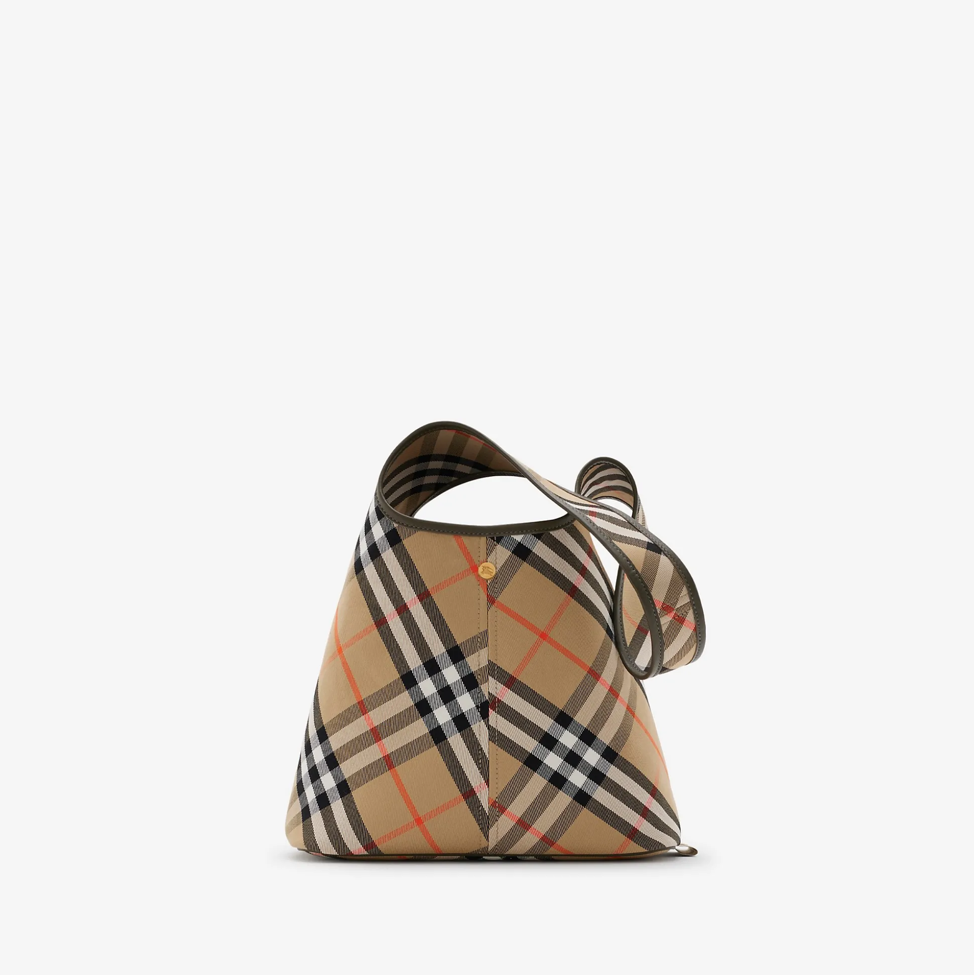 Best Sale Burberry Small Check Shoulder Bag Sand