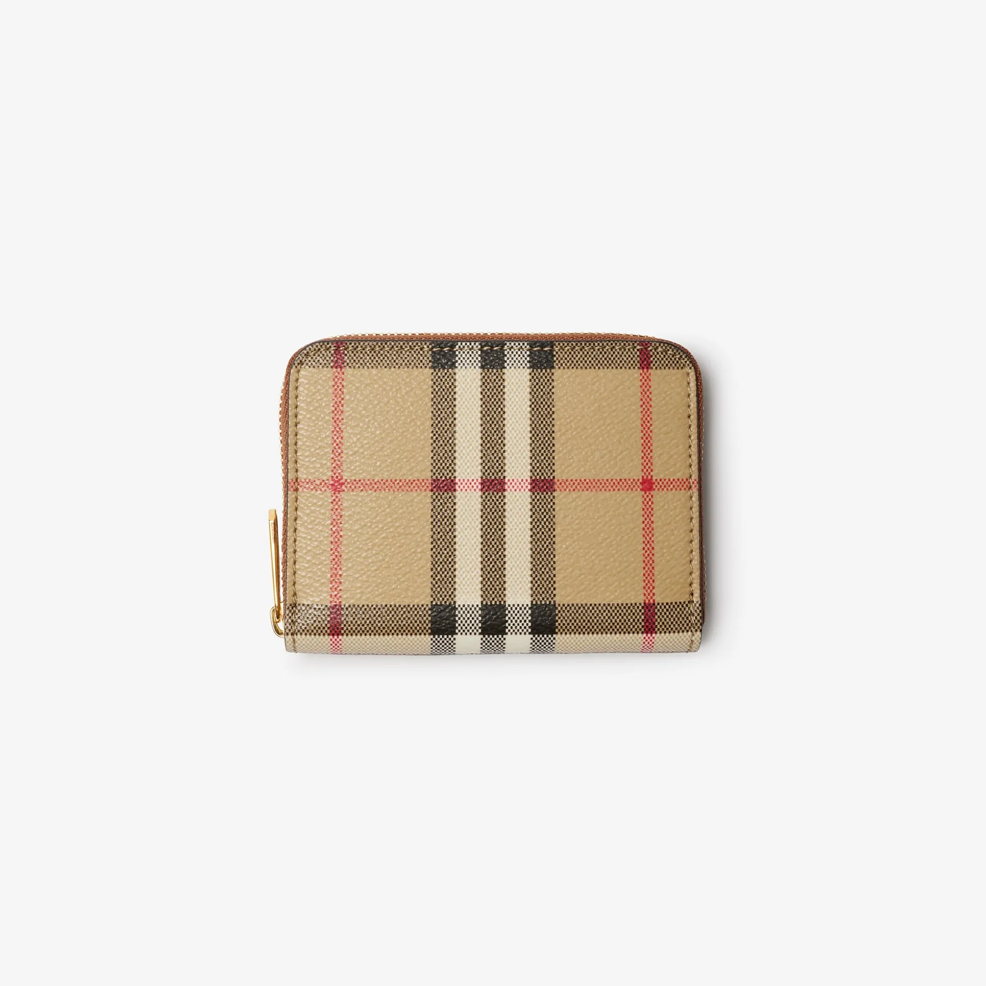 Cheap Burberry Small Check Zip Wallet Archivebeige