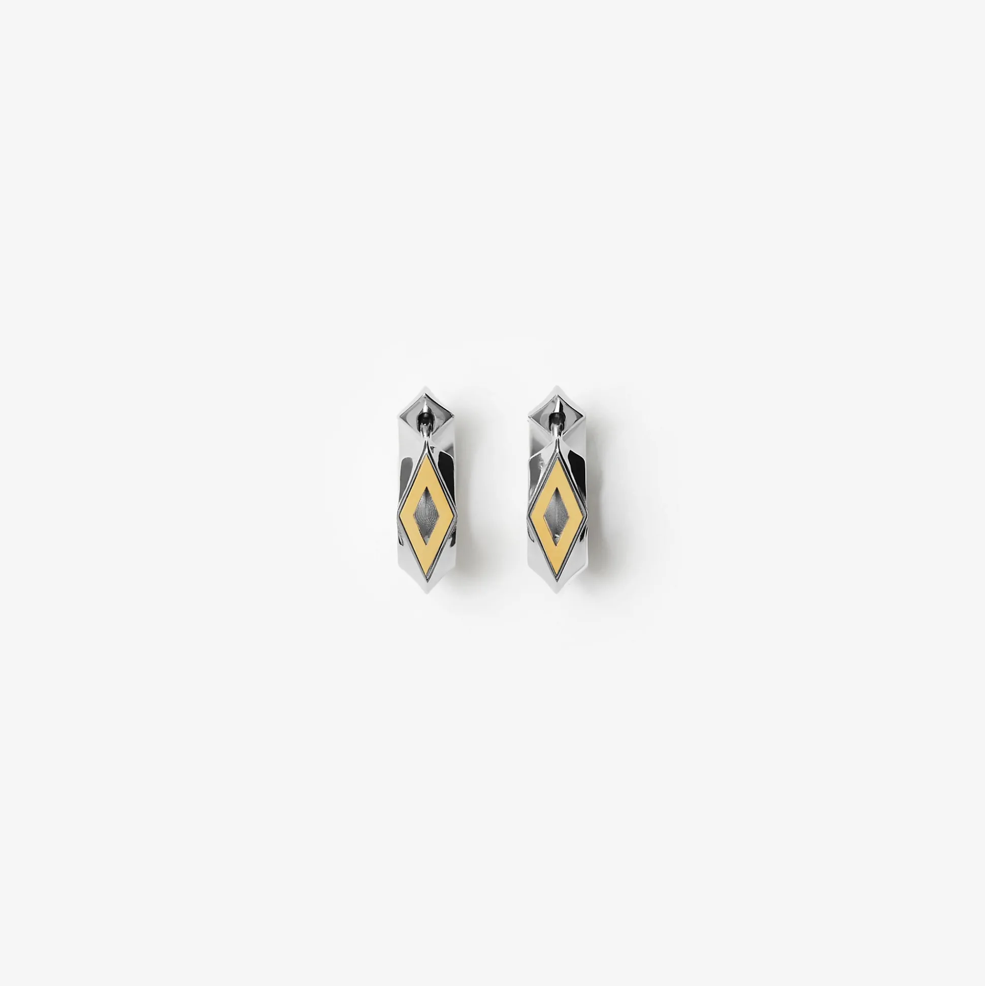 Clearance Burberry Small Hollow Hoop Earrings Silver/gold