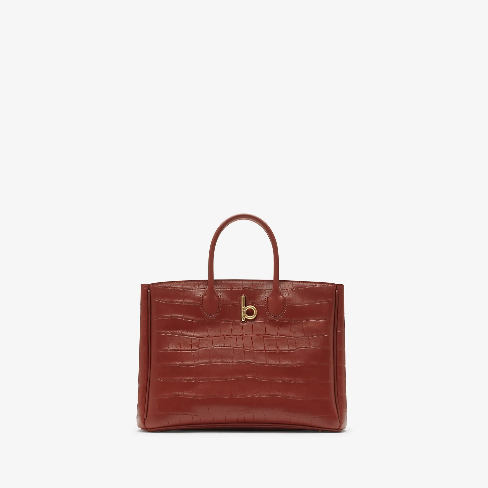 Clearance Burberry Small Rocking Horse Tote Rust