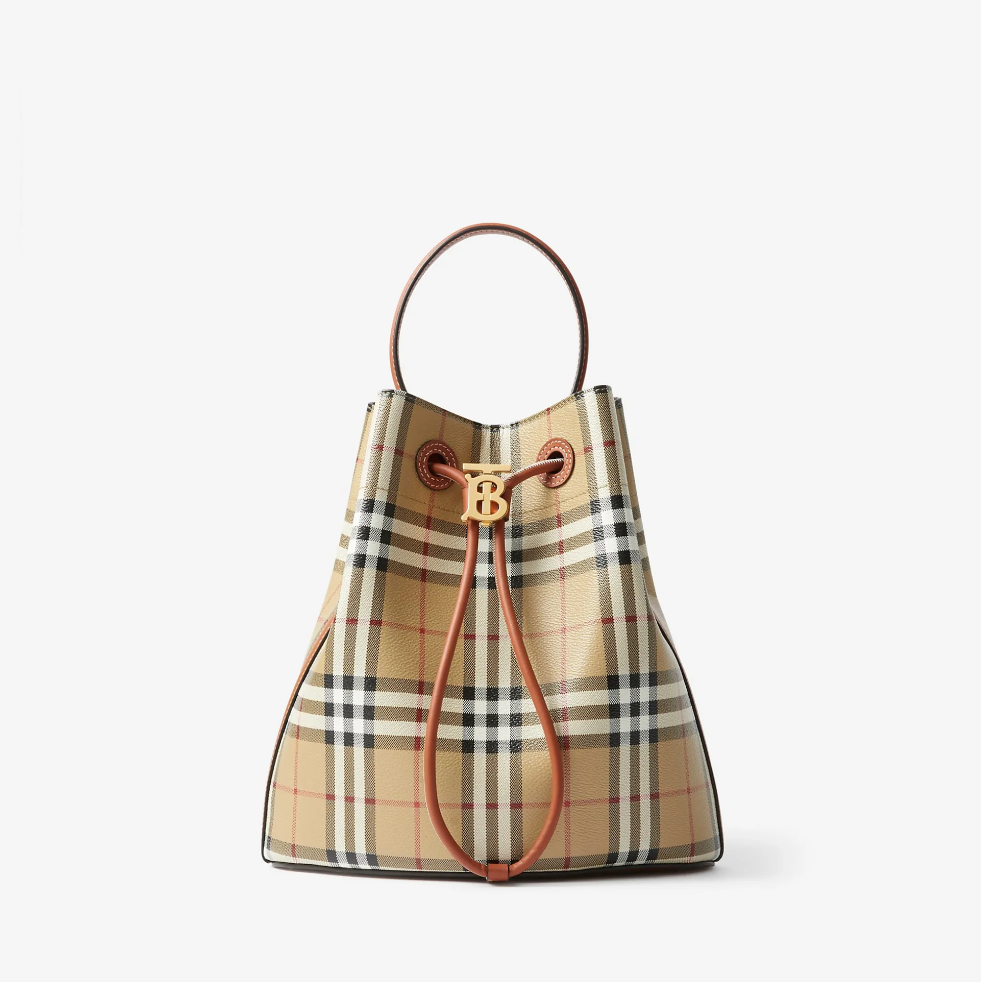 Online Burberry Small TB Bucket Bag Archivebeige/briarbrown