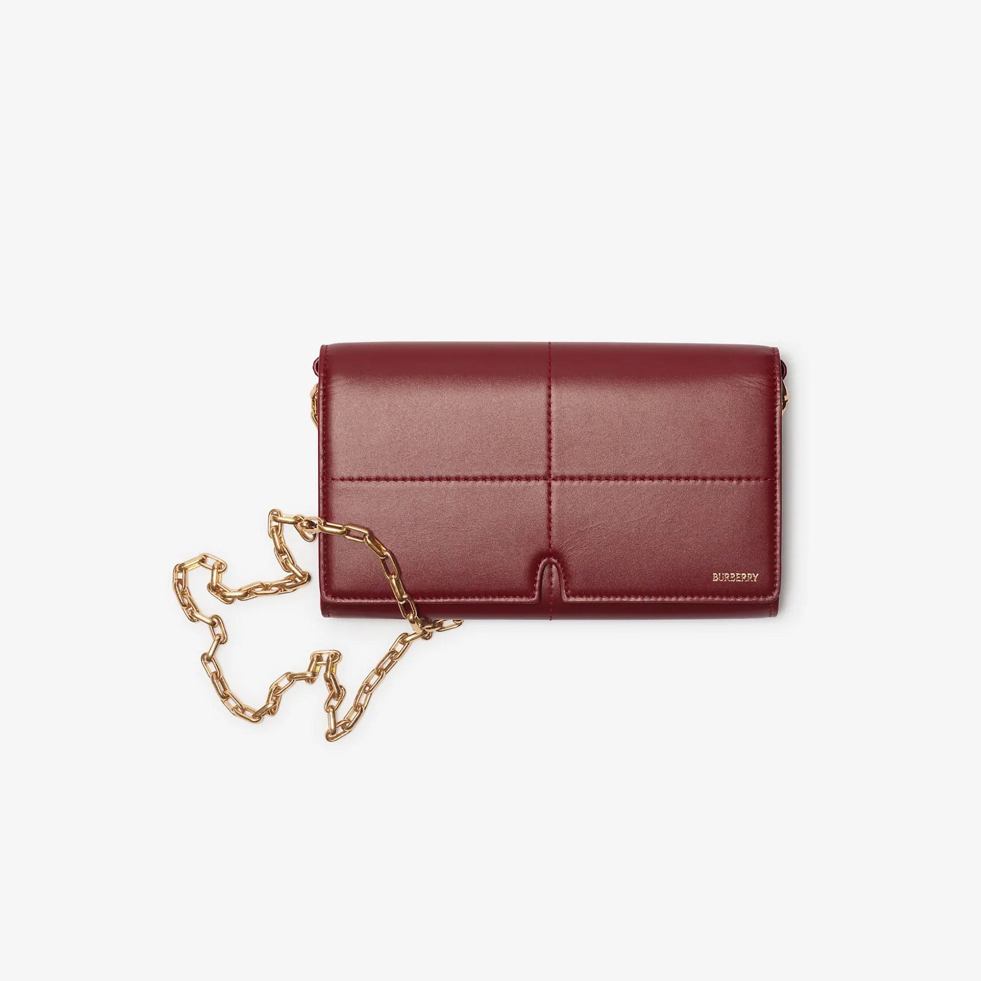 Online Burberry Snip Chain Strap Wallet Ruby