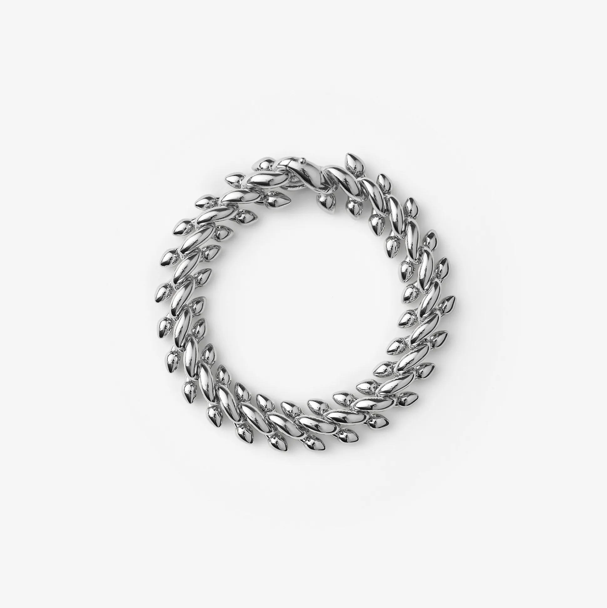 New Burberry Spear Chain Bracelet Silver