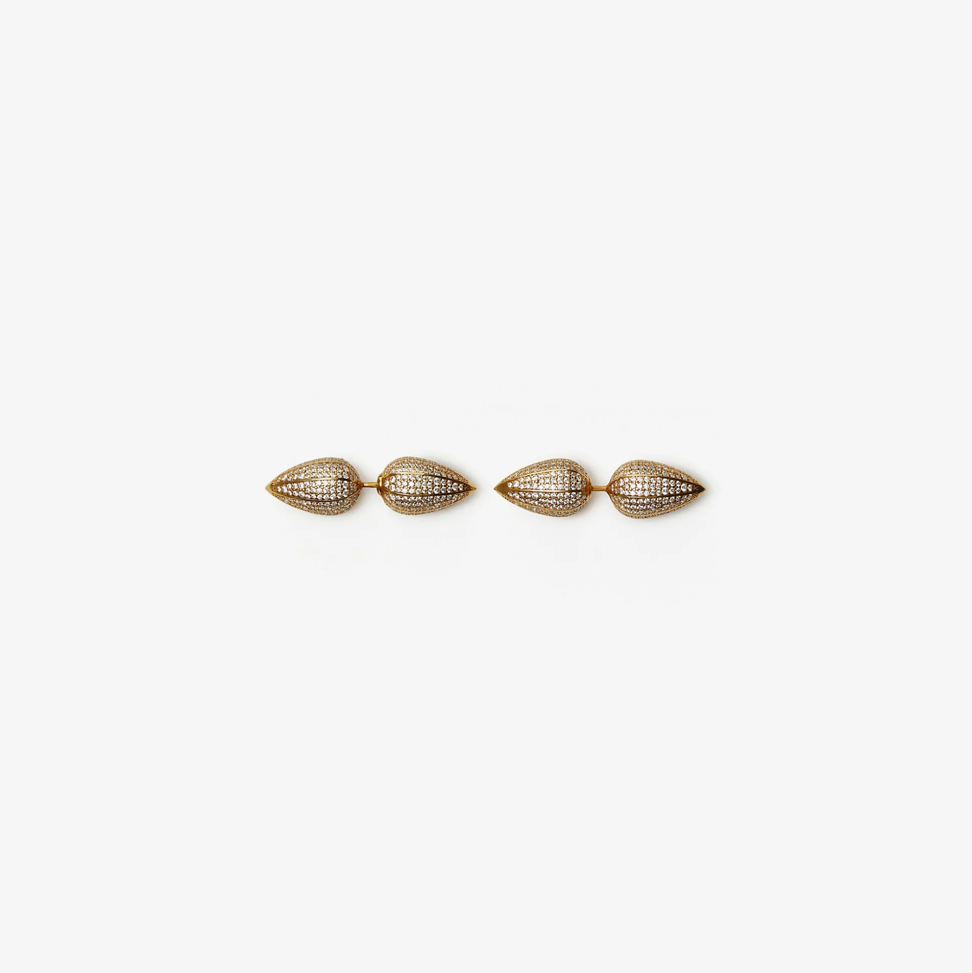 Store Burberry Spear Pavé Stud Earrings Gold/clear