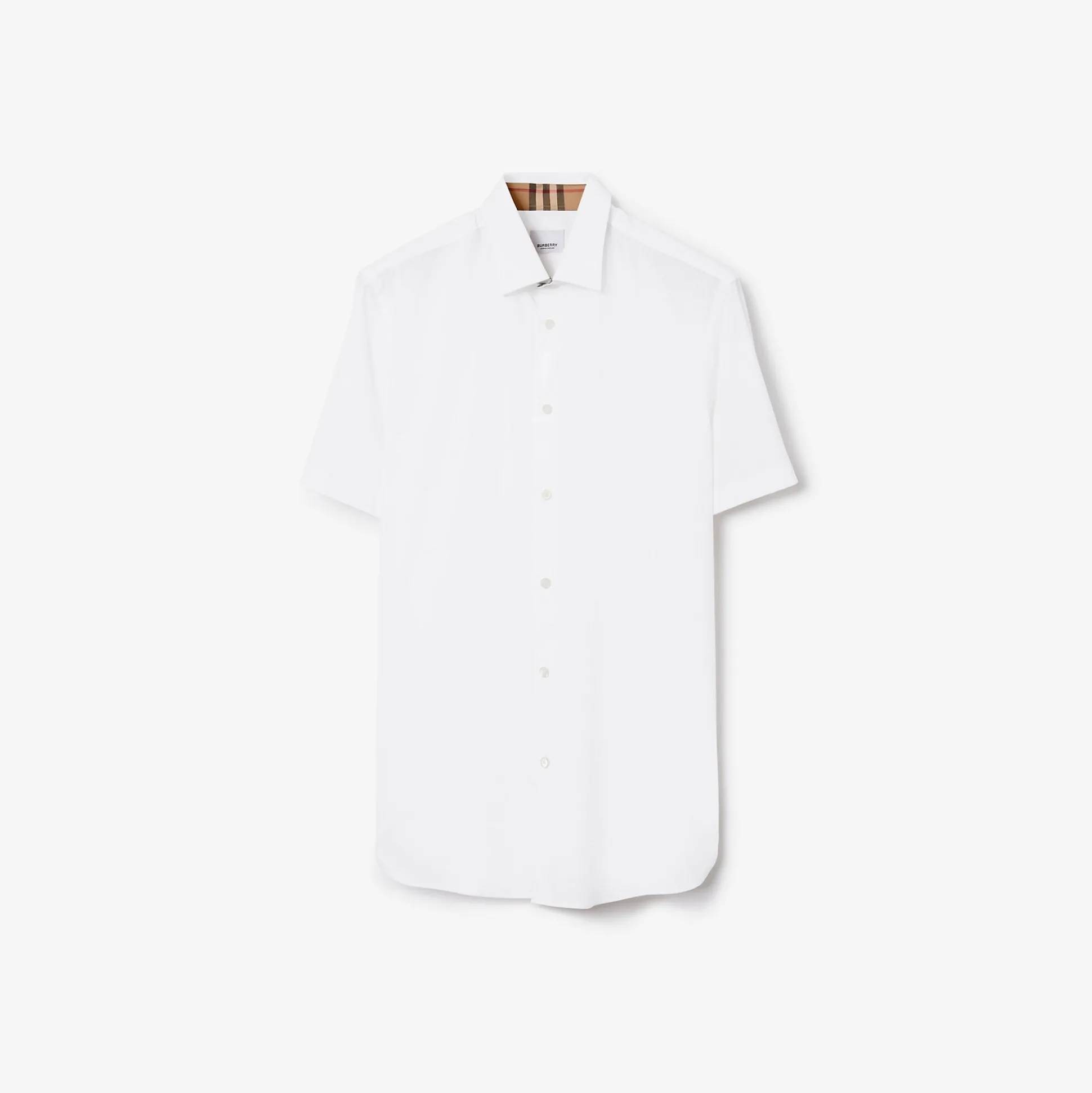 Outlet Burberry Stretch Cotton Shirt White