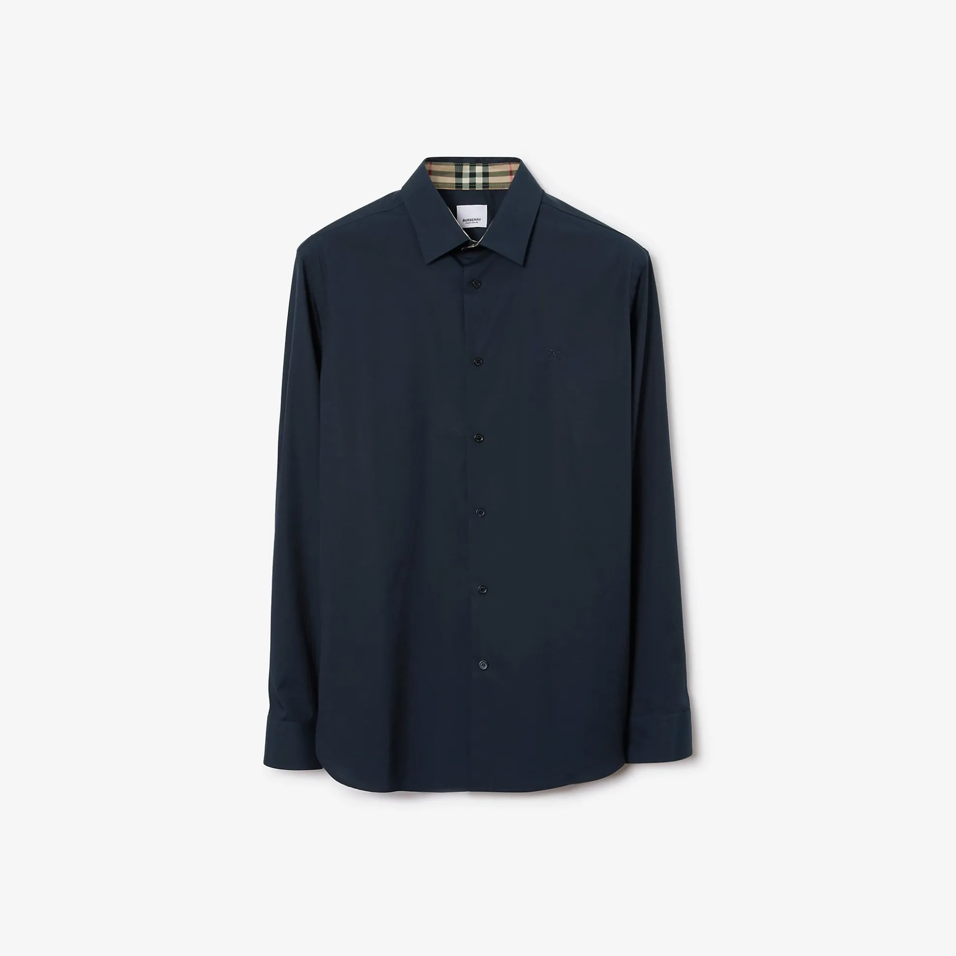 Cheap Burberry Stretch Cotton Shirt Navy