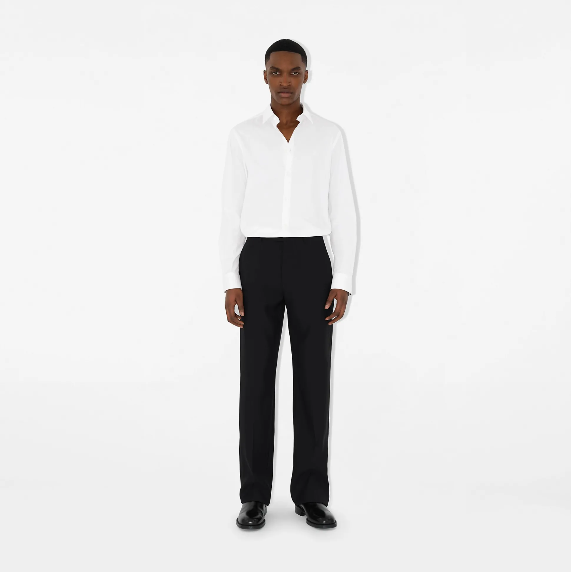 Cheap Burberry Stretch Cotton Shirt White