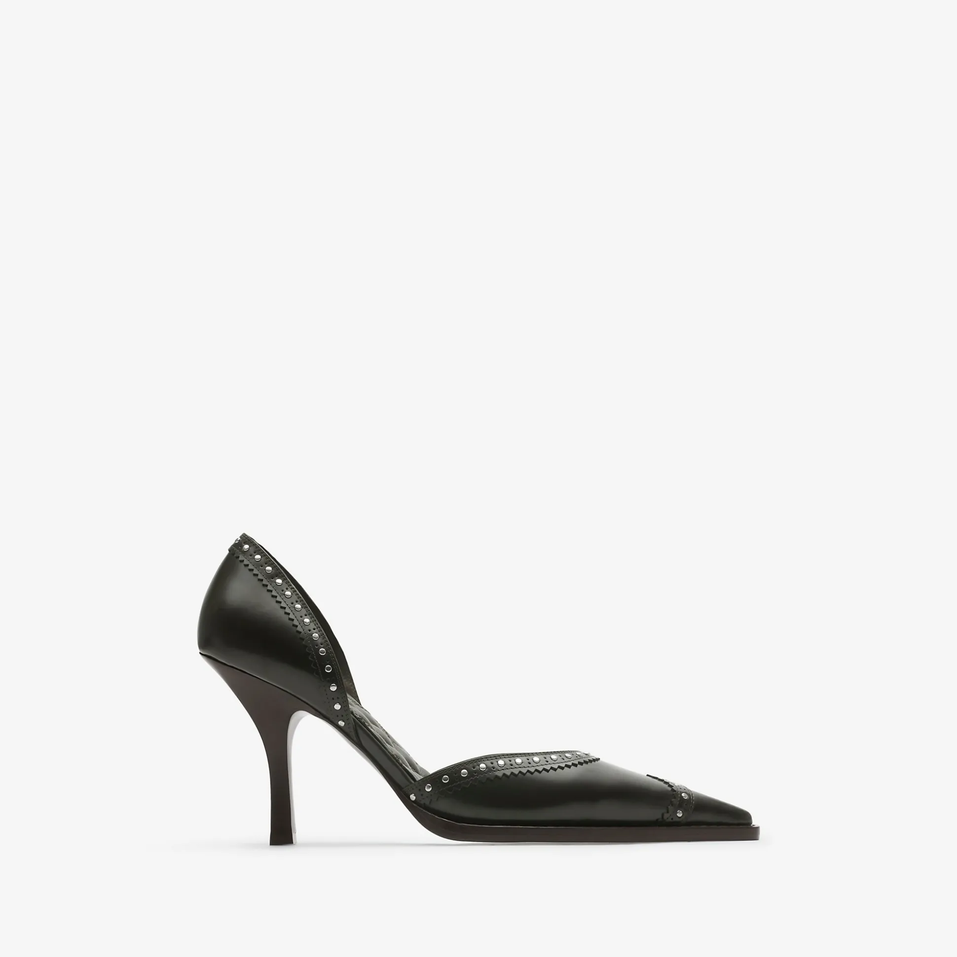 Flash Sale Burberry Studded Leather Bird Pumps Shale