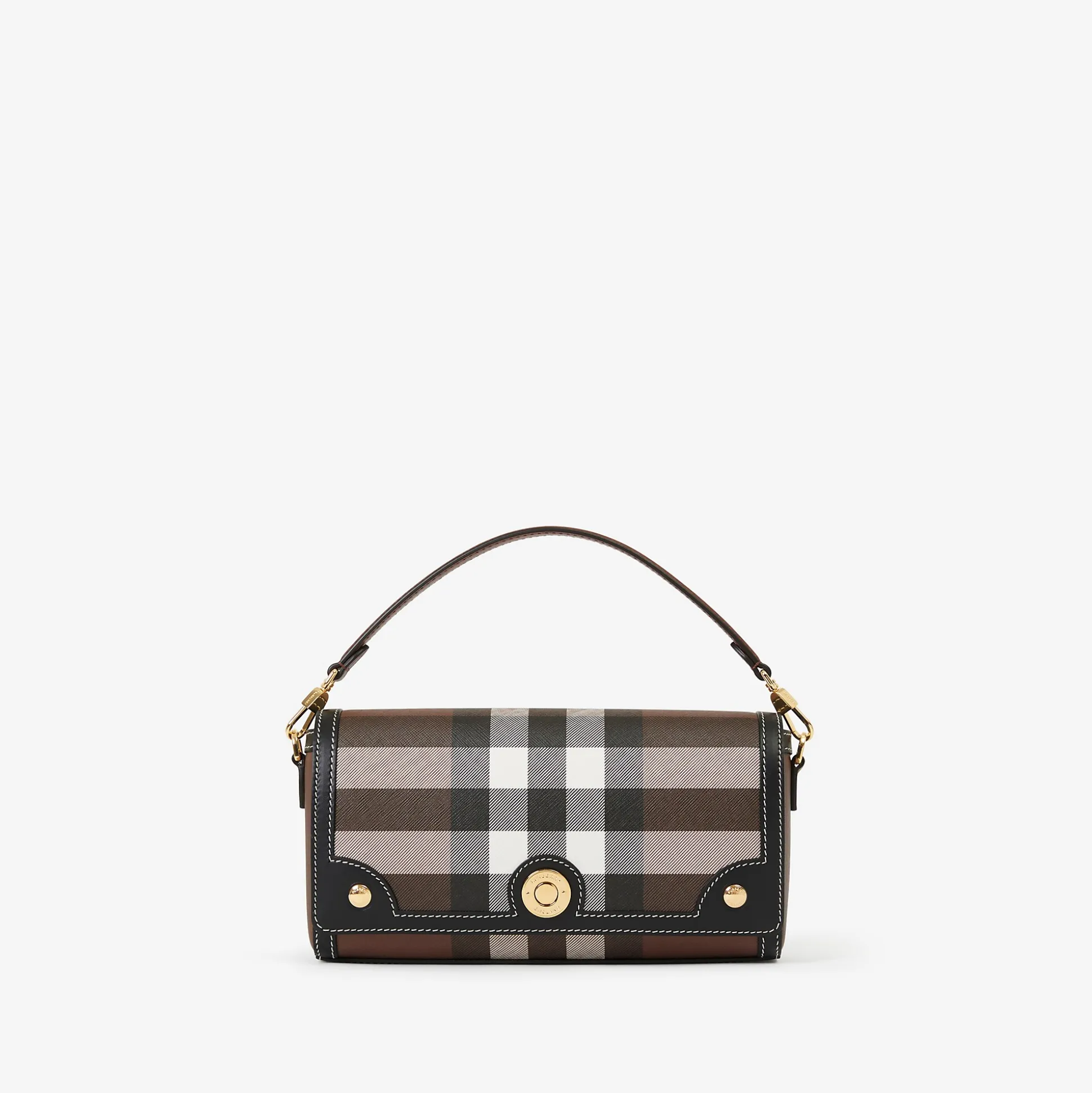 Discount Burberry Top Handle Note Bag Darkbirchbrown