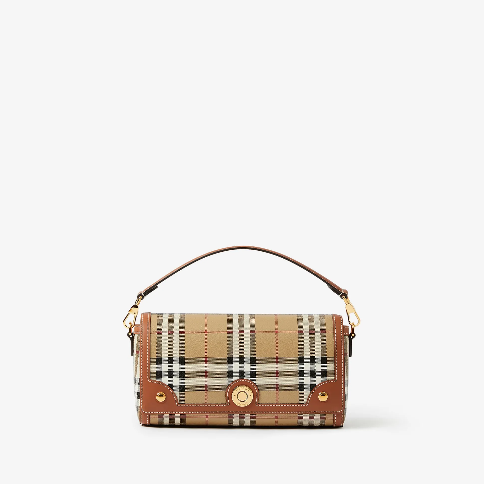 Best Burberry Top Handle Note Bag Briarbrown