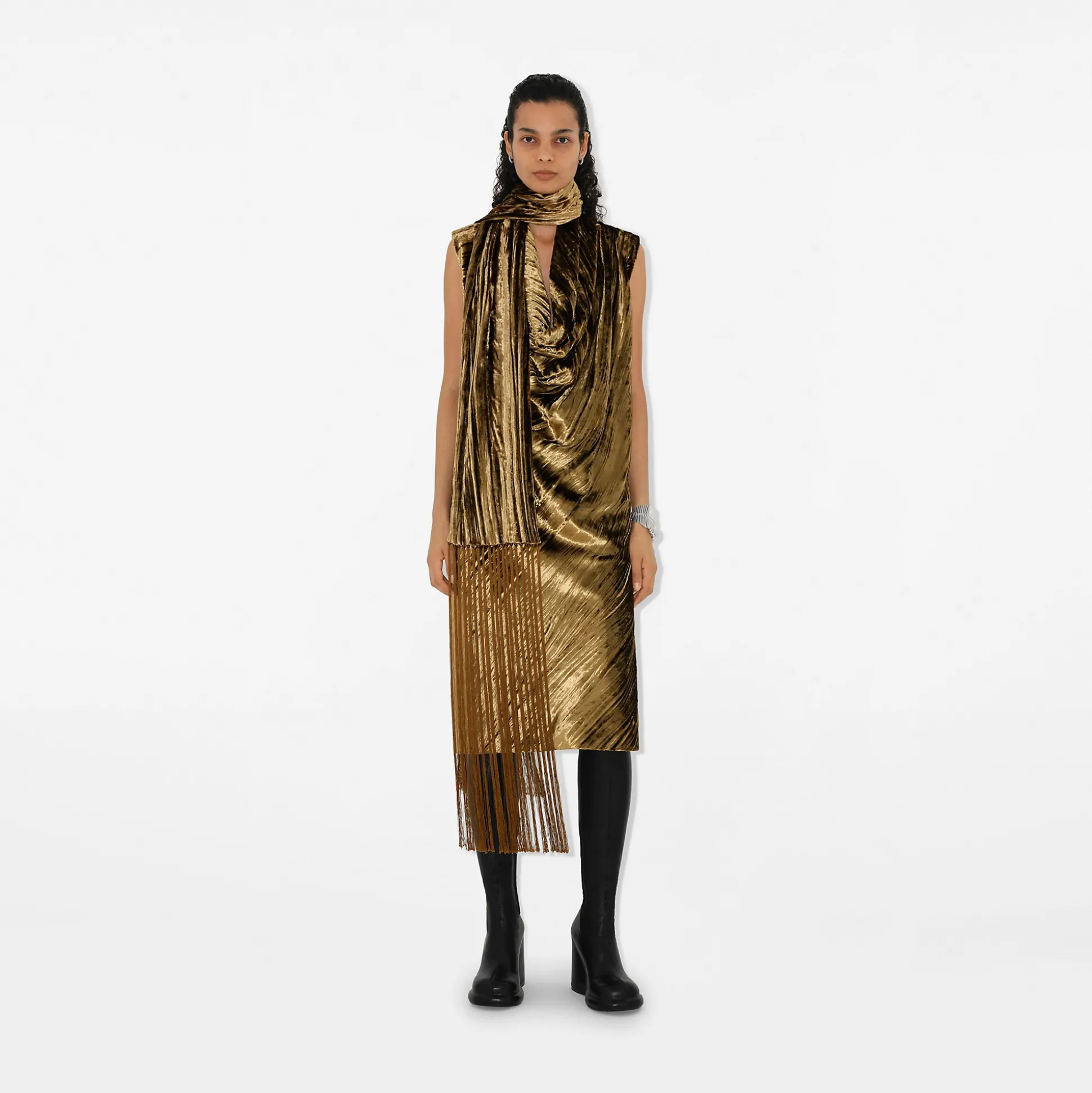 Sale Burberry Velvet Dress Camp